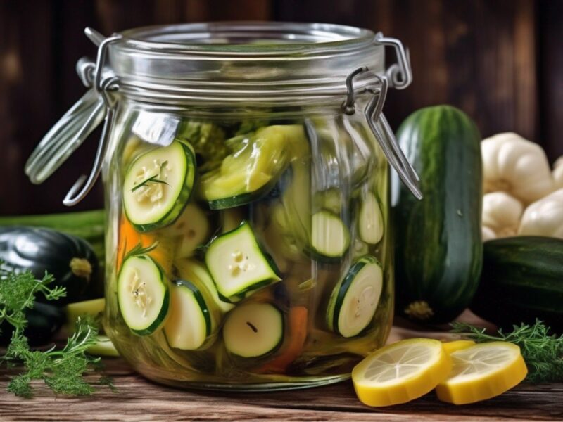 Klassisches eingelegtes Zucchini-Gemüse