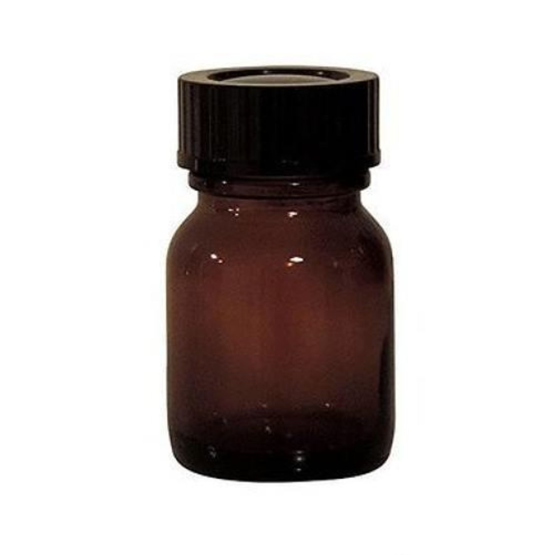 Apothekerflasche 25 ml Weithalsflasche braun mit Schraubdeckel - Hochwertige Glasflasche für sichere Aufbewahrung von Flüssigkeiten, ideal für Labor und Pharmazie.