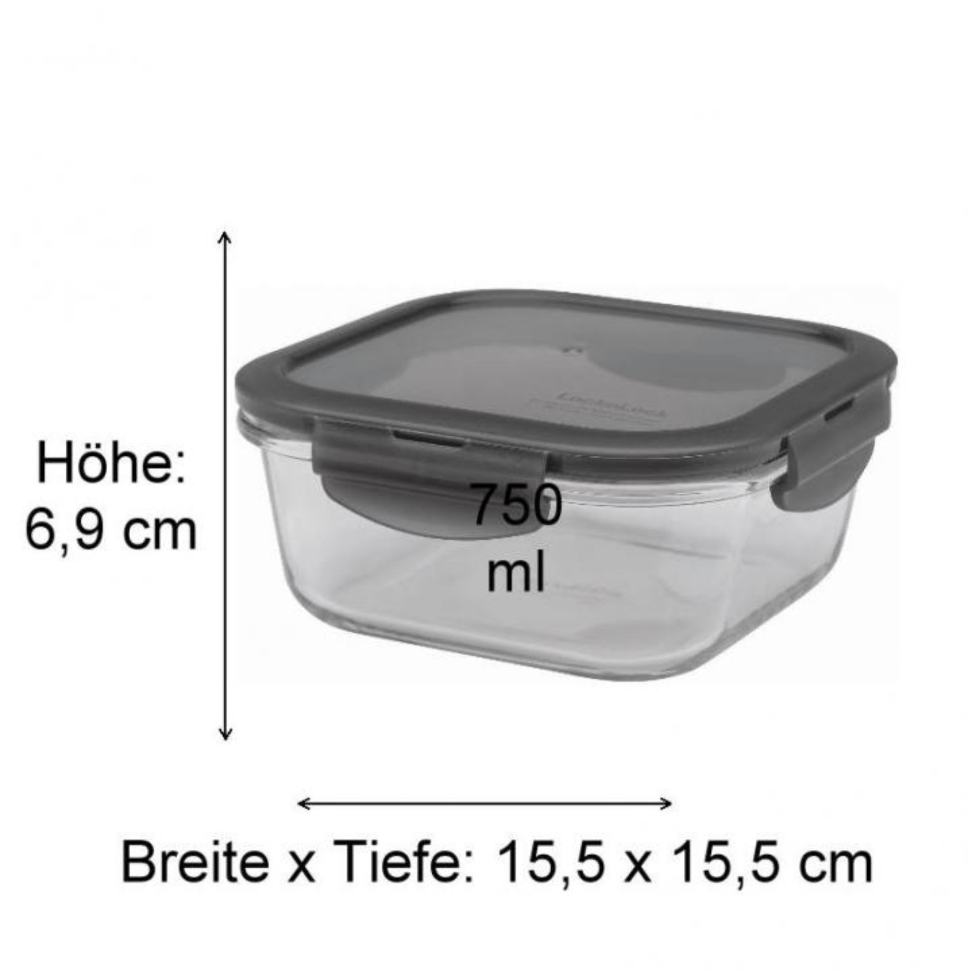 750 ml Glas LL Maße - Detailansicht eines klaren Glasbehälters mit einer Füllmenge von 750 Millilitern, geeignet für Getränkeabfüllung; genaue Maße und Form zur Bestimmung des Volumenpotenzials; hochwertiges Material für langlebige Nutzung.
