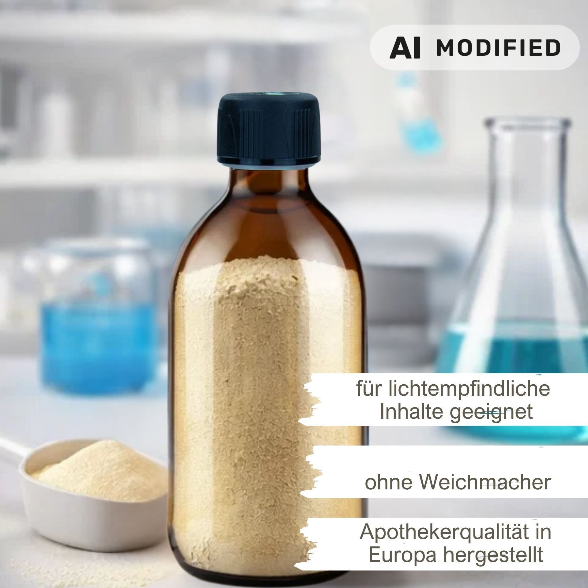 Apothekerflasche  500 ml Glas Schraubdeckel (Kisi)