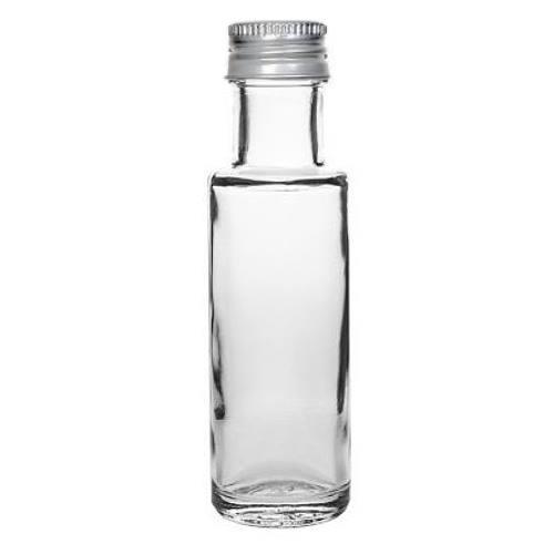 Glasflasche  100 ml rund mit Schraubverschluss
