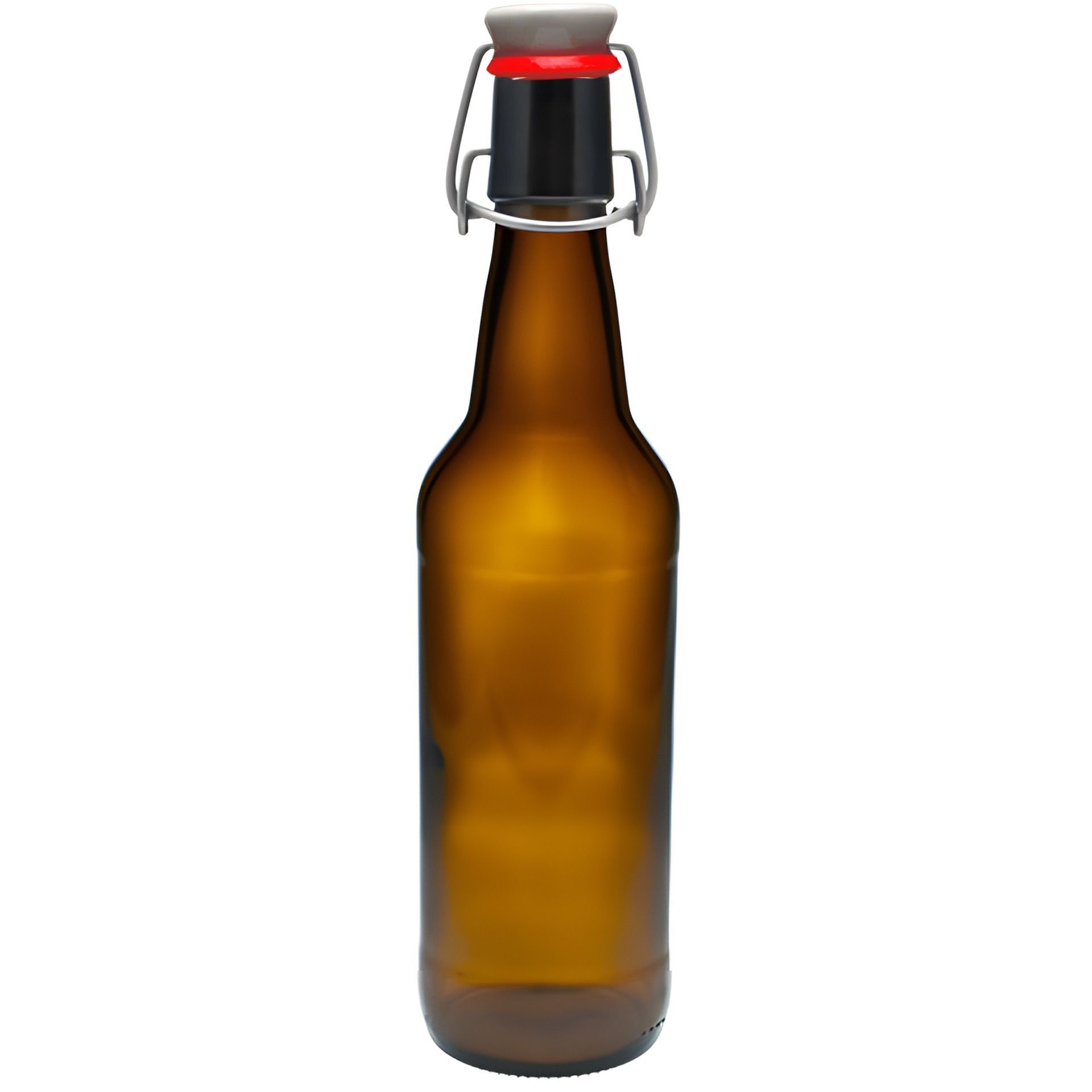 Glasflasche  500 ml braun mit Bügelverschluss