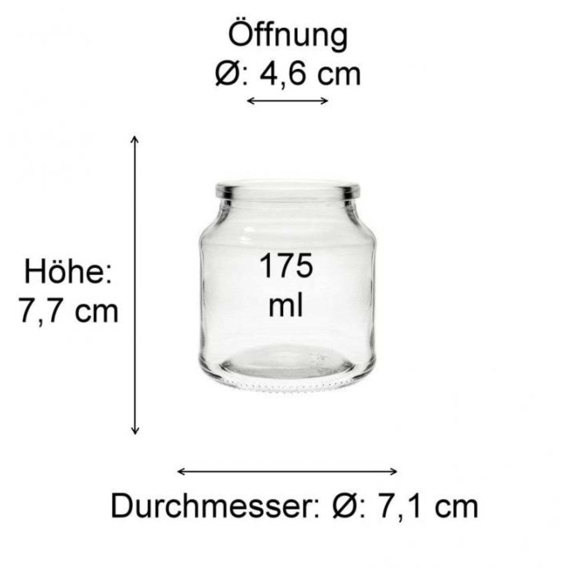 Glasstopfen Glas 175 ml auf weißem Hintergrund - Hochwertiges, klares Glasgefäß mit passendem Glasstopfen, ideal zur Aufbewahrung von Flüssigkeiten und Lebensmitteln, 175 Milliliter Fassungsvermögen.