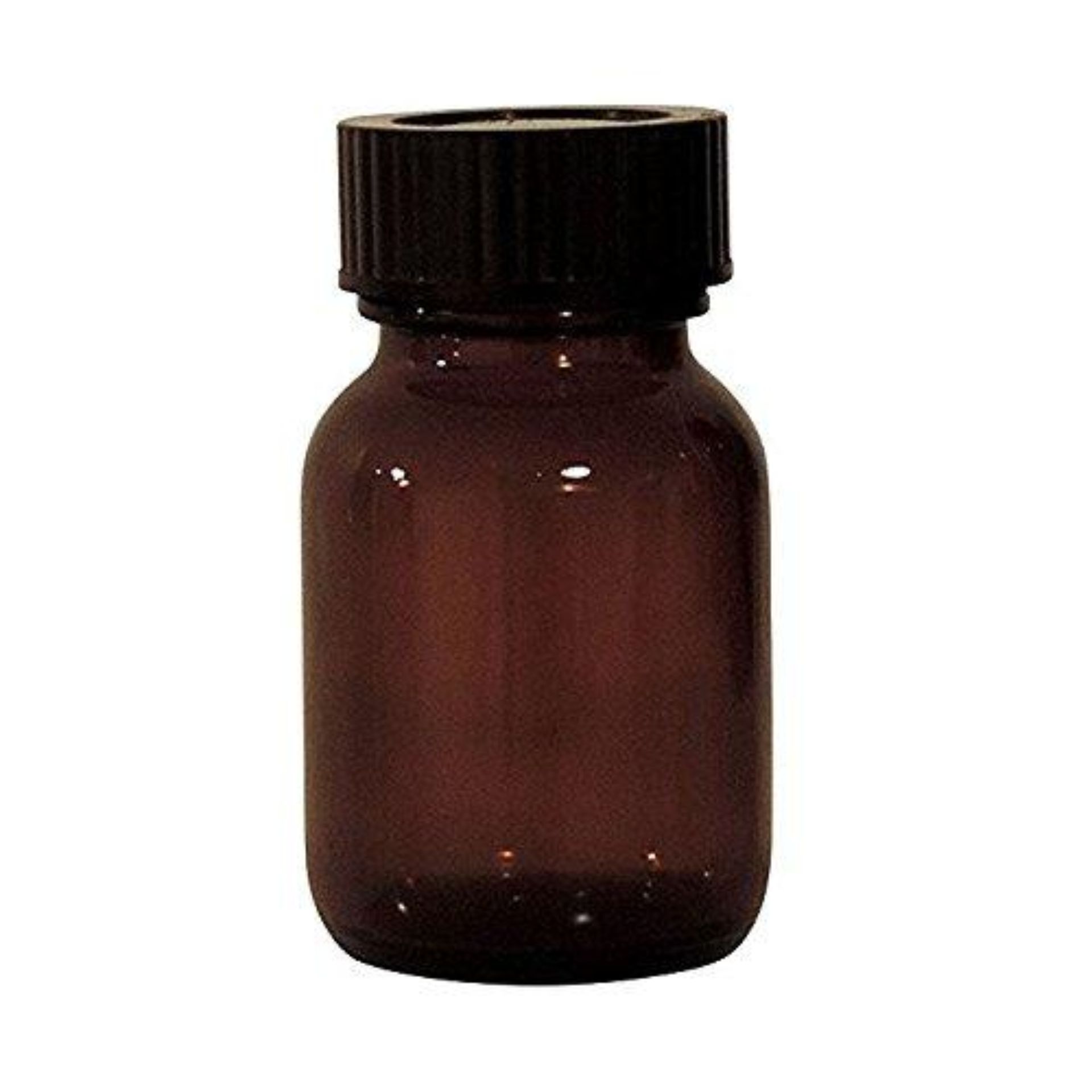Apothekerflasche 50 ml braun, Weithalsflasche mit Schraubdeckel für sichere Aufbewahrung von Flüssigkeiten, ideal für Laborbedarf und Pharmaziebedarf.