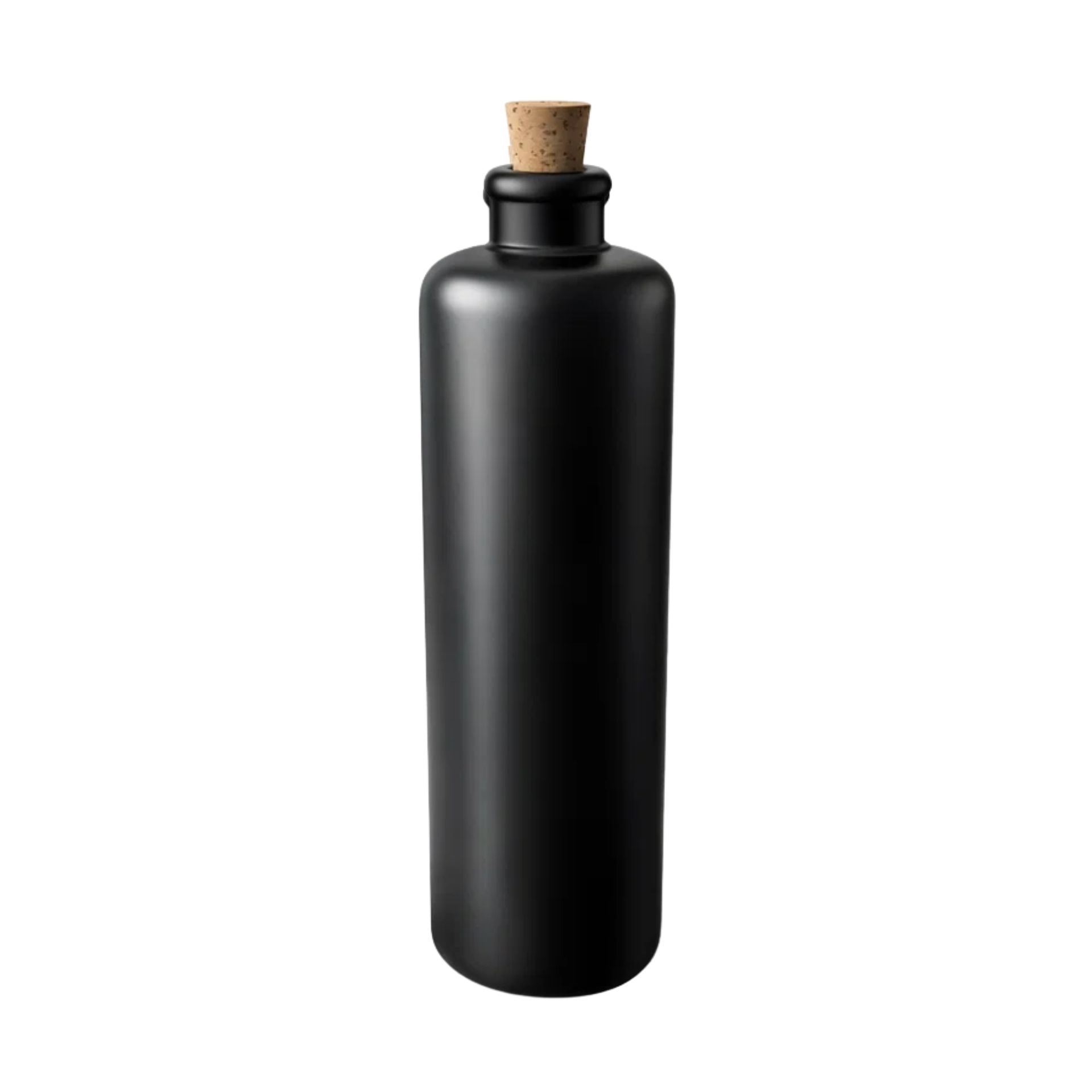Keramikflasche 500 ml schwarz matt mit Korken
