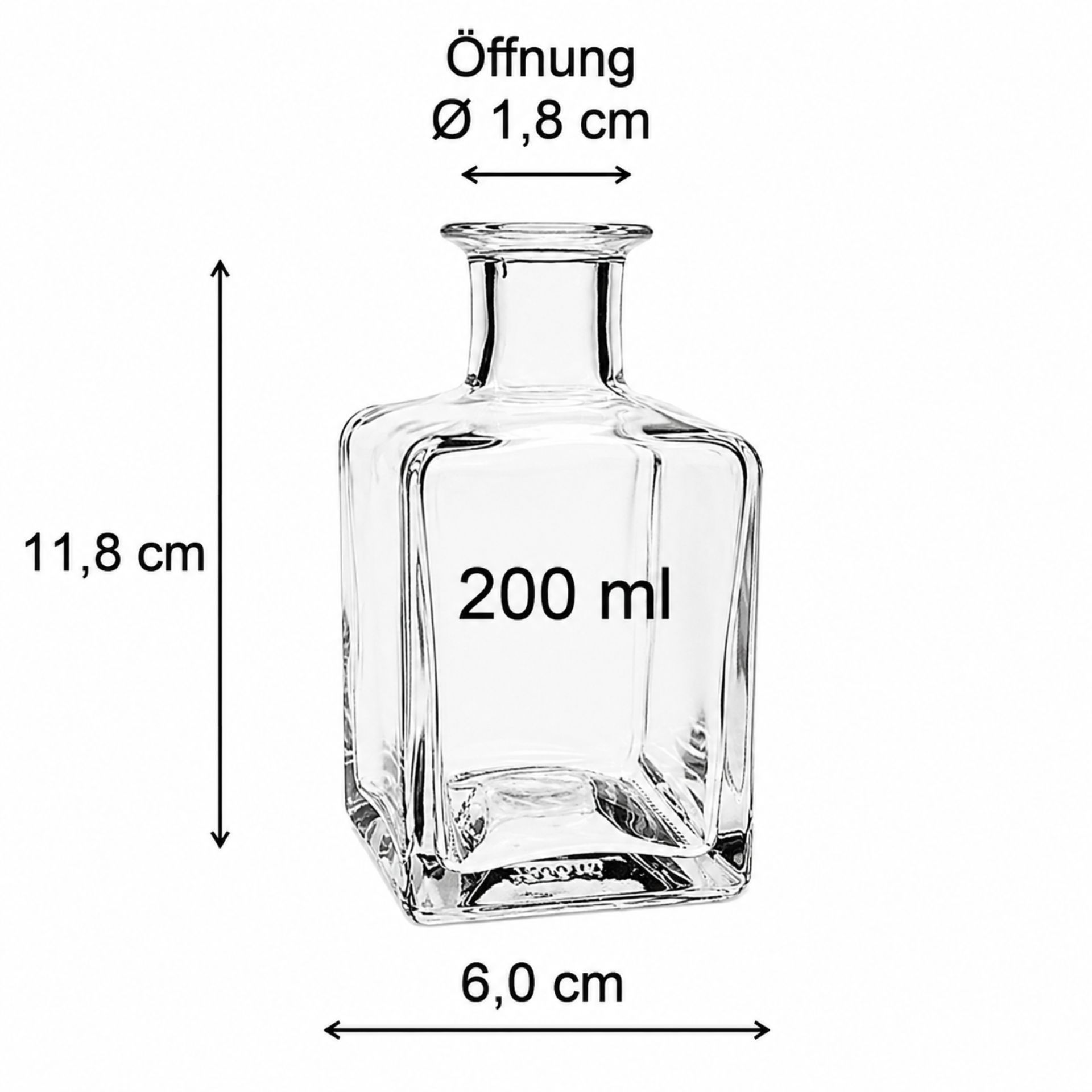200ml Longdrink-Glasflasche mit Schraubverschluss - Ideal für Getränkeabfüllung, stilvolles und funktionelles Design. Perfekt für nachhaltige Verpackungslösungen.