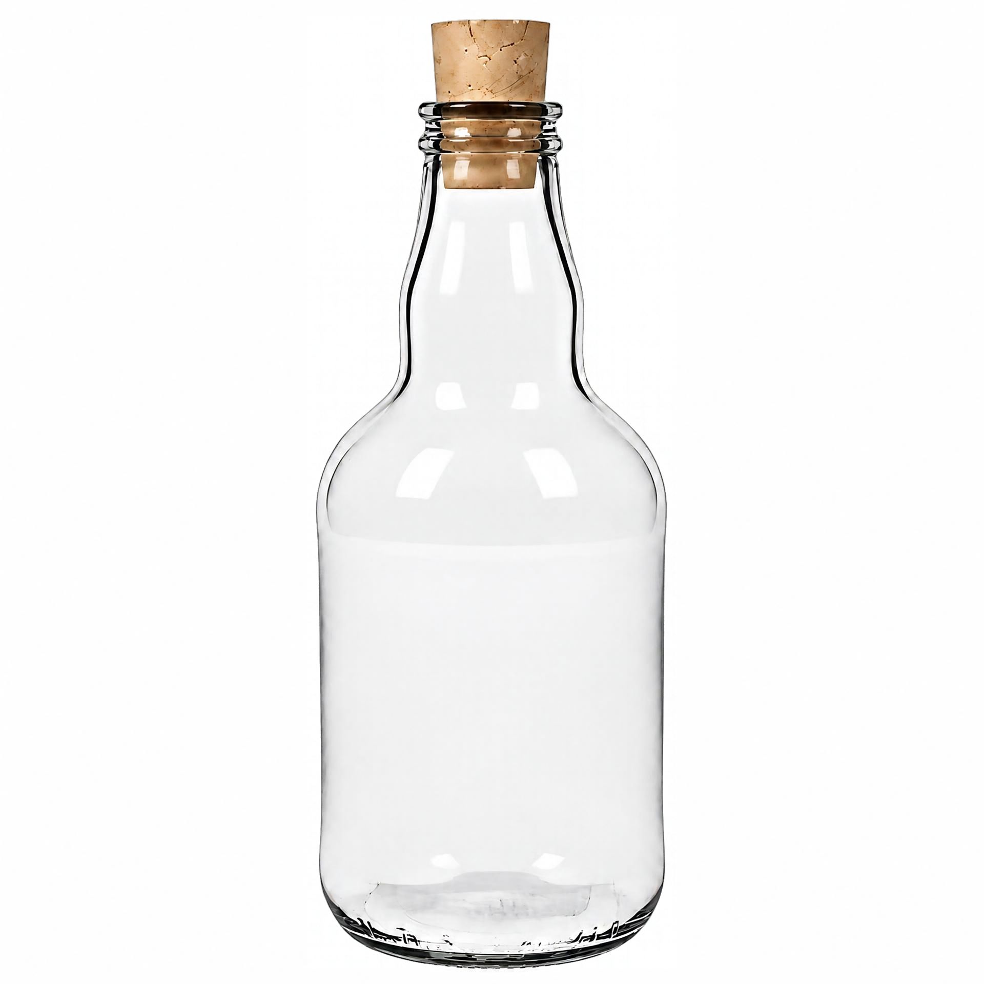 Glasflasche  400 ml Kropfhals mit Korken
