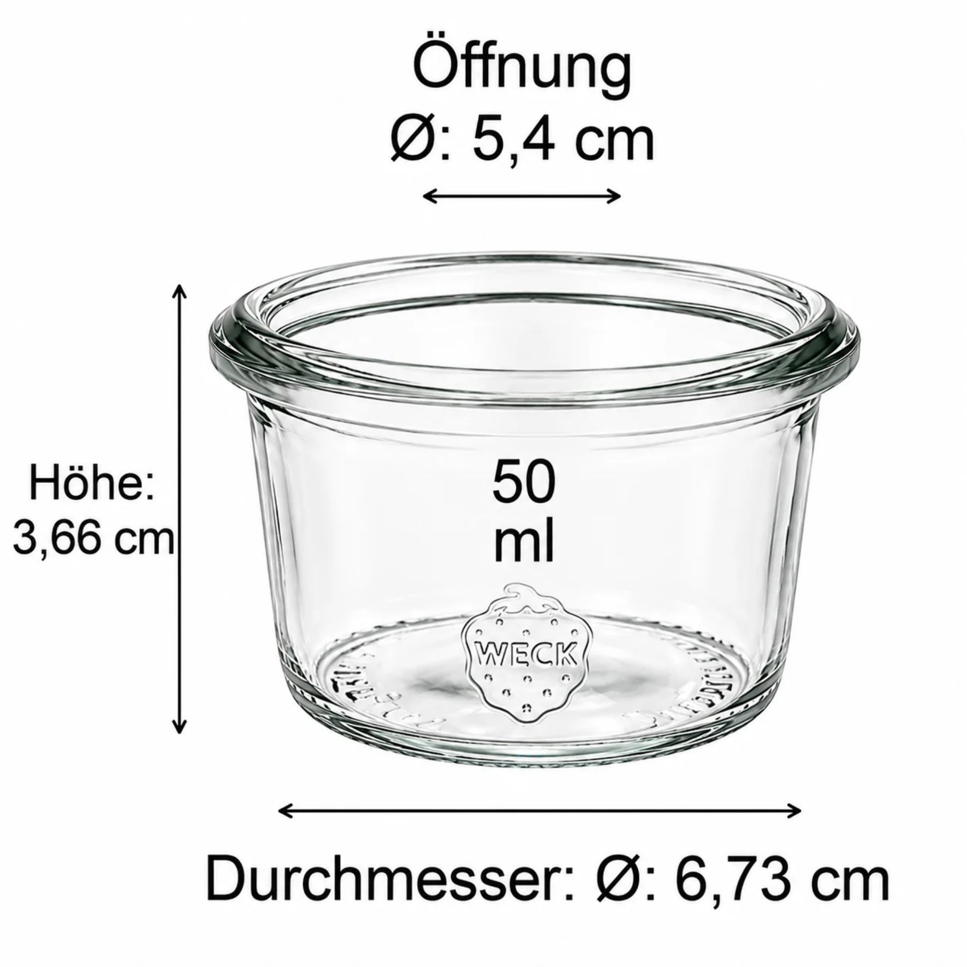 Bild von Weck Mini Gläser, 50 ml - Kleine Einmachgläser für Marmelade, Gelees und Desserts. Perfekt für individuelle Portionen und kreative Präsentationen.