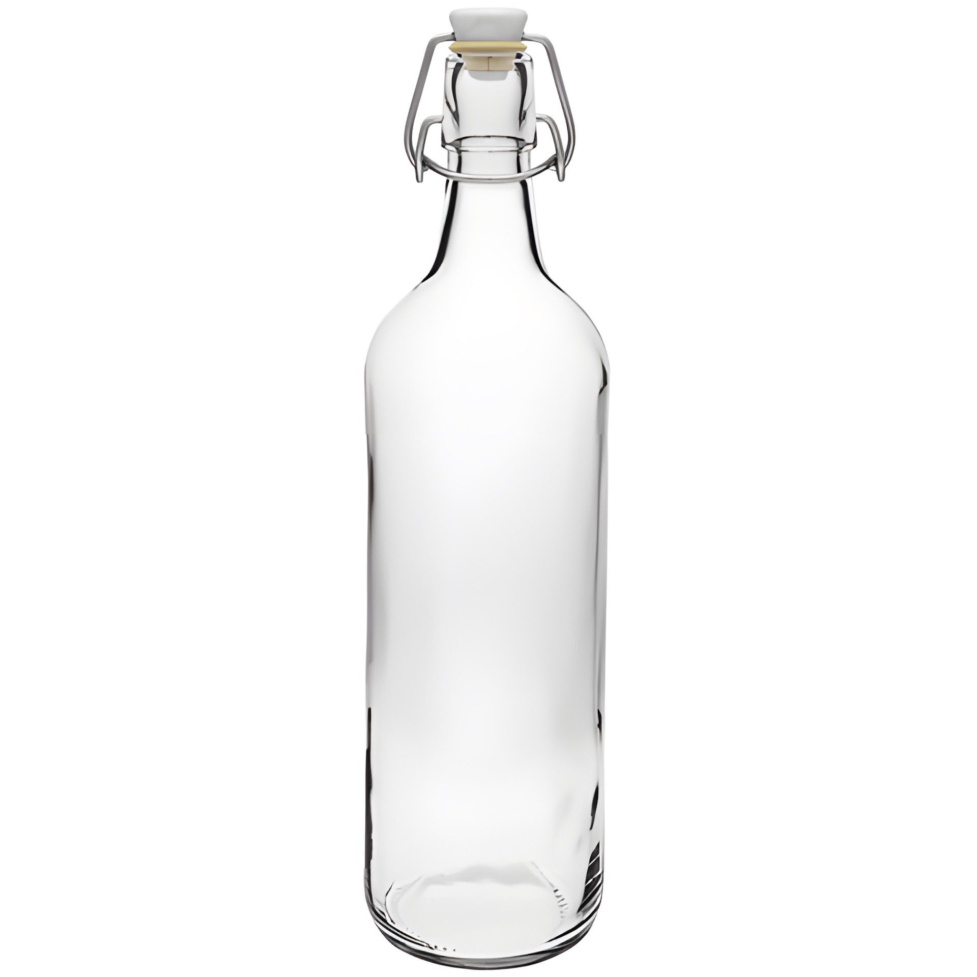 Glasflasche 1000 ml mit Bügelverschluss Kunststoff
