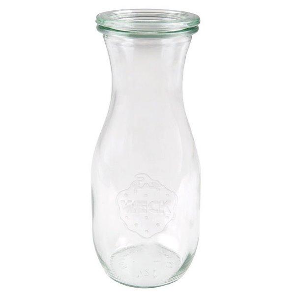 Weck Glasflasche 0,5 Liter mit Deckel 