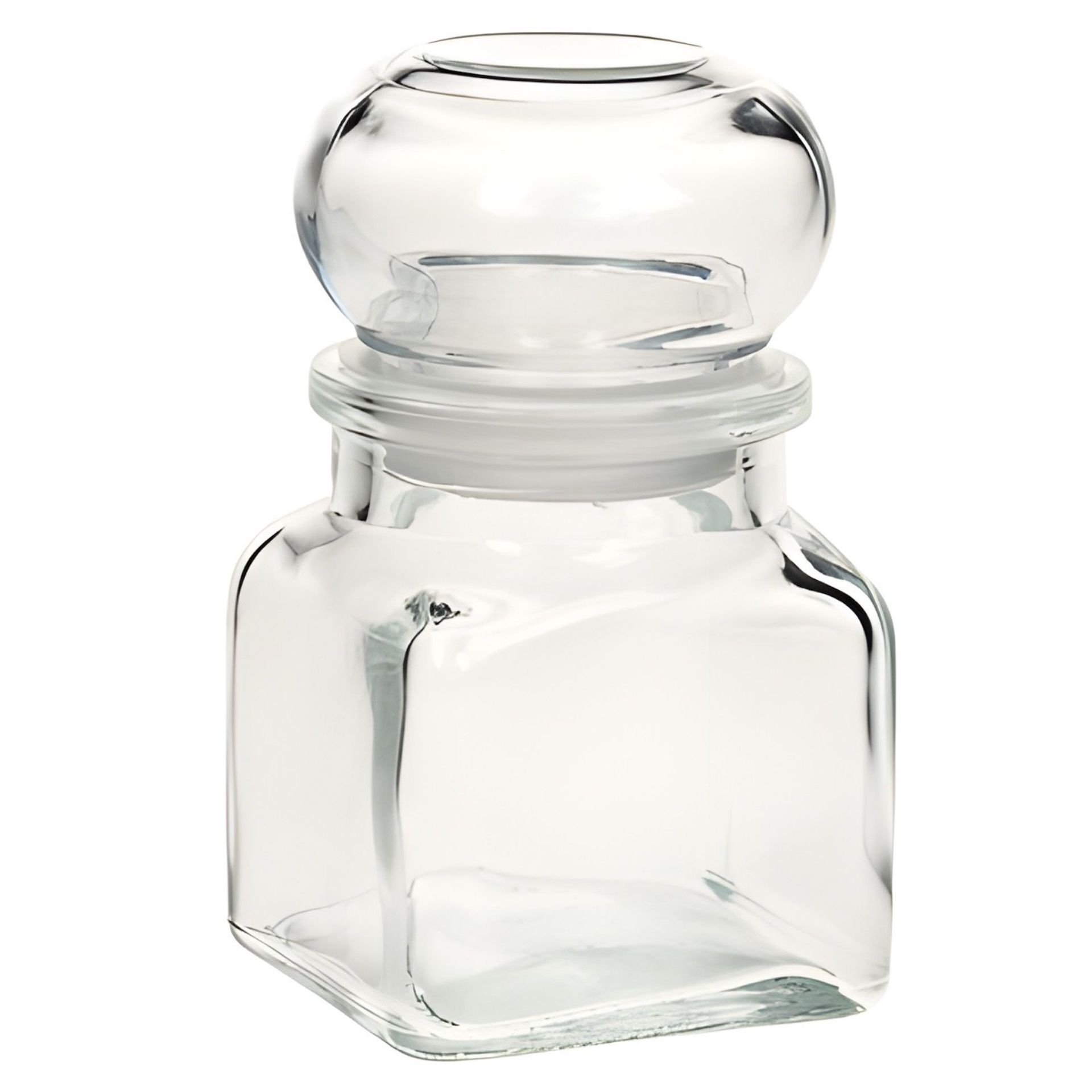 Stopfenglas  120 ml eckig mit Glasstopfen