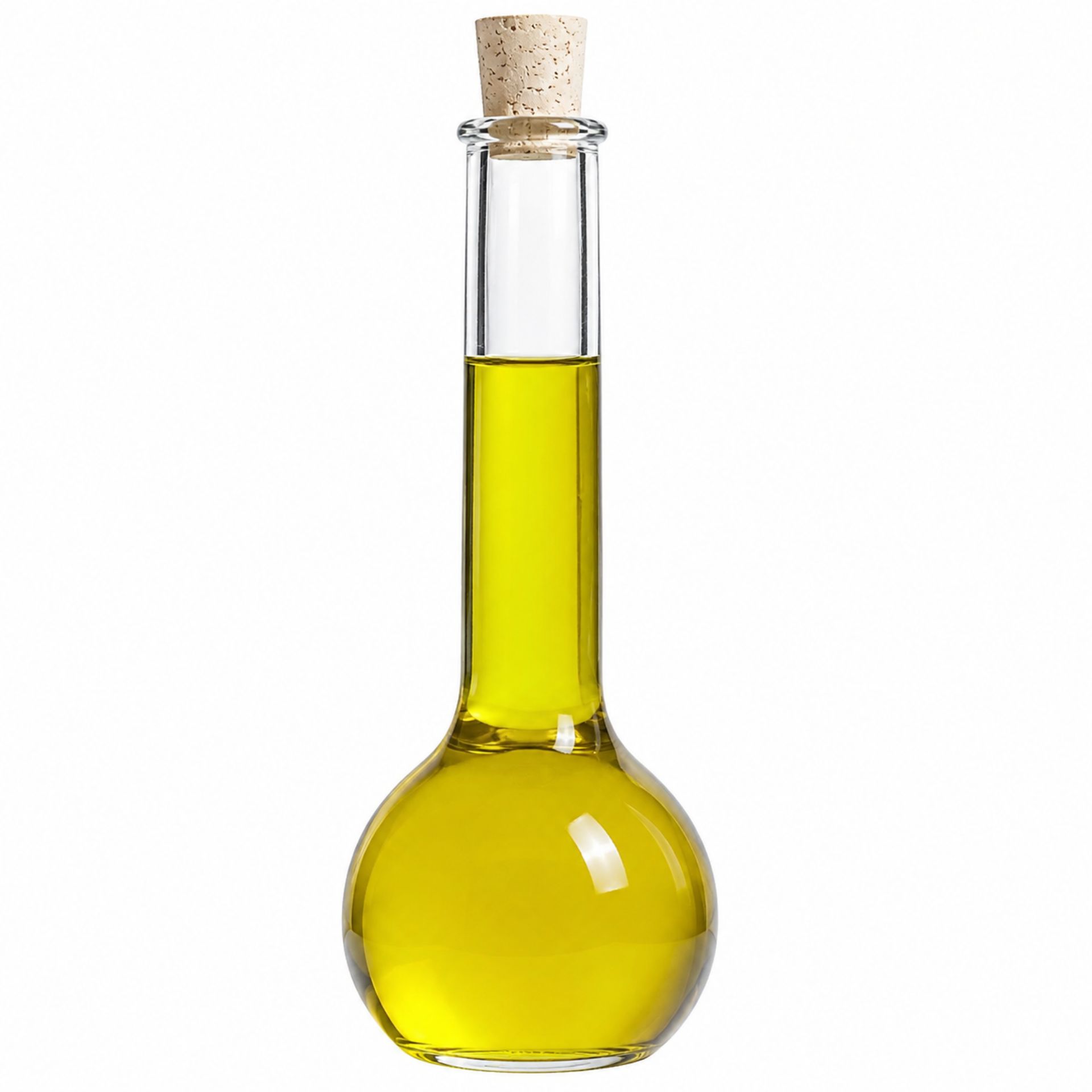 200 ml Glasflasche in Kugelform mit Korken; stilvolles Design, ideal für Getränke, Öle oder Essenzen; robust und elegant; perfekt als wiederverwendbarer Behälter