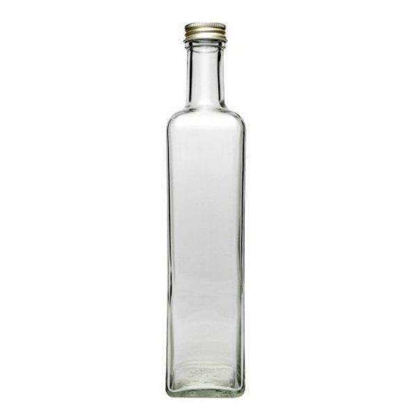 mikken Glasflasche 500 ml eckig leer Ölflasche Likörflasche kaufen 