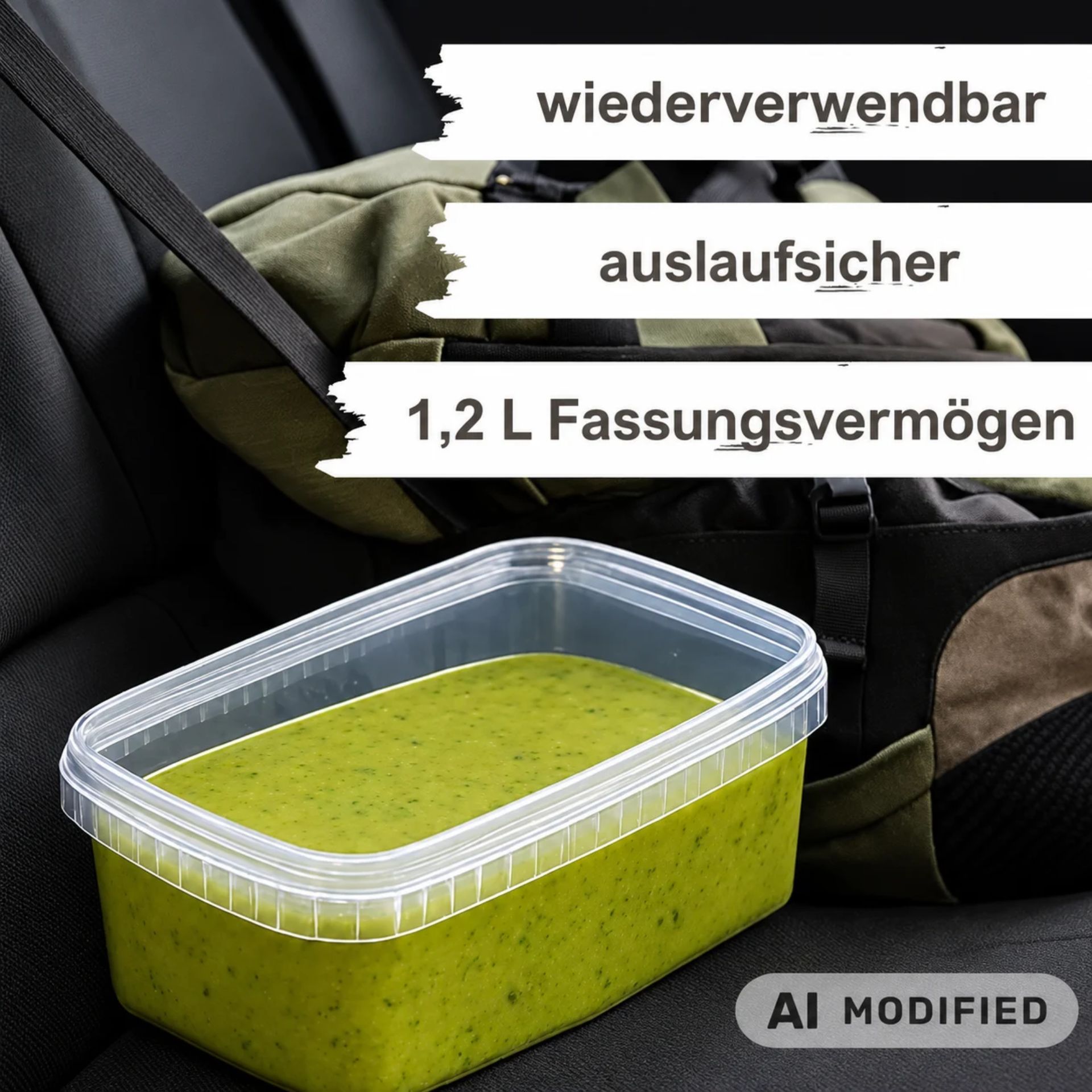 Kunststoffdose 1200 ml Frischhaltebox mit Deckel