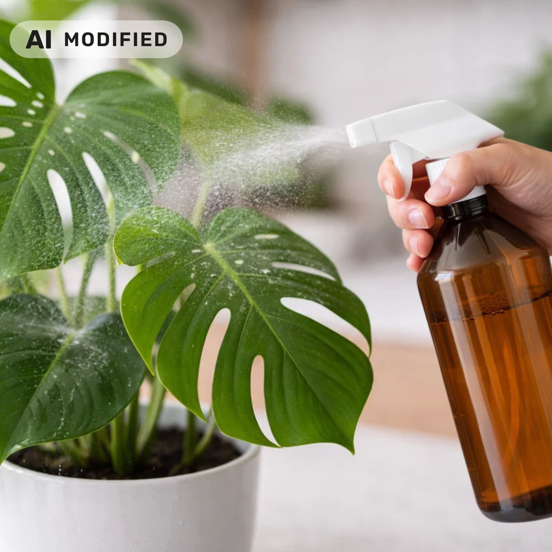 Sprühflasche 1000 ml PET braun Kunststoff