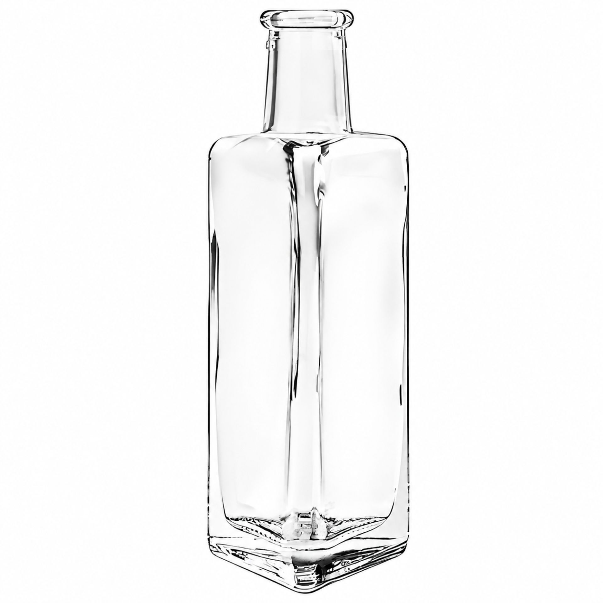 Glasflasche  100 ml dreieckig mit Korken