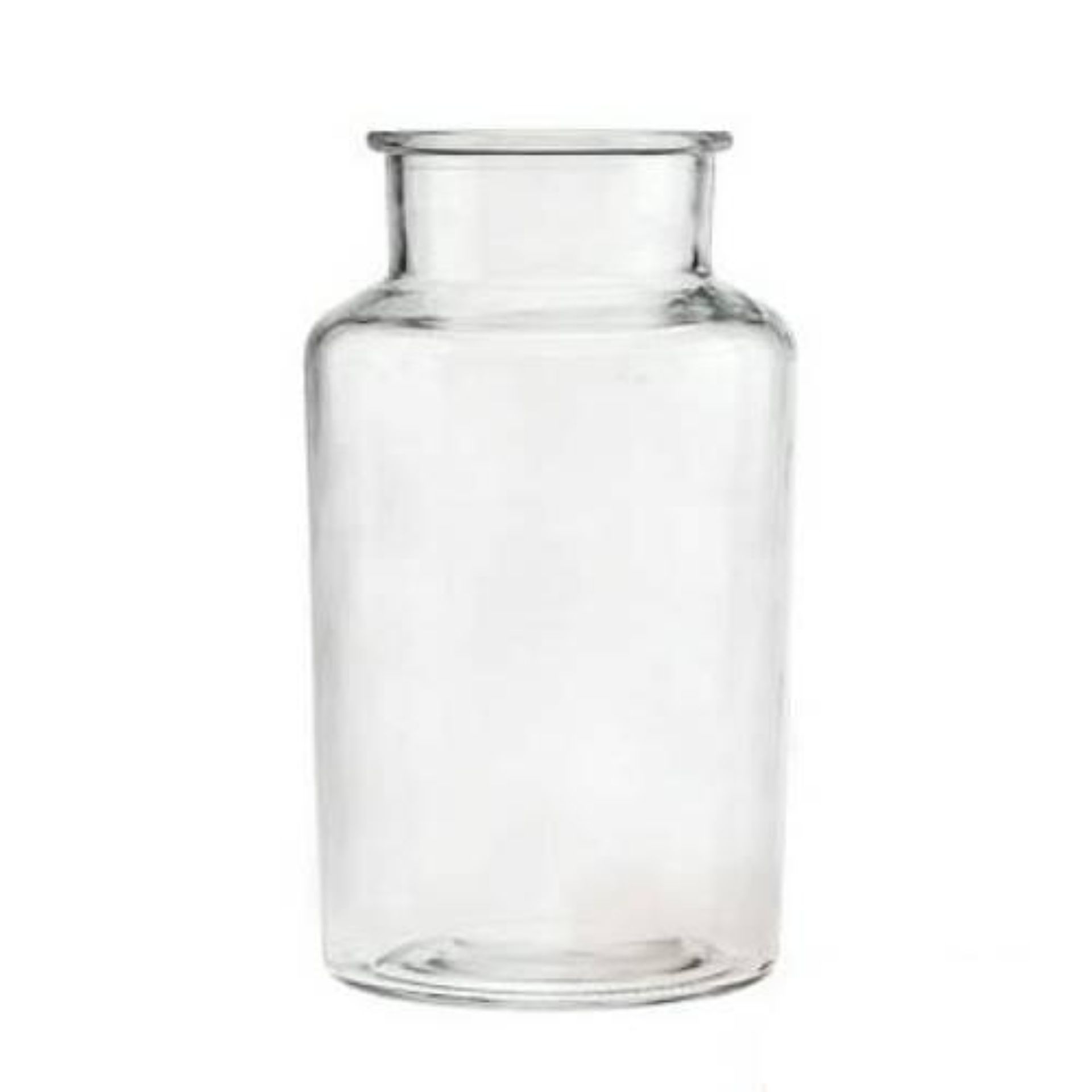 Glasflasche mit 1000 ml Fassungsvermögen und Korkenverschluss, ideal für Getränkeaufbewahrung.