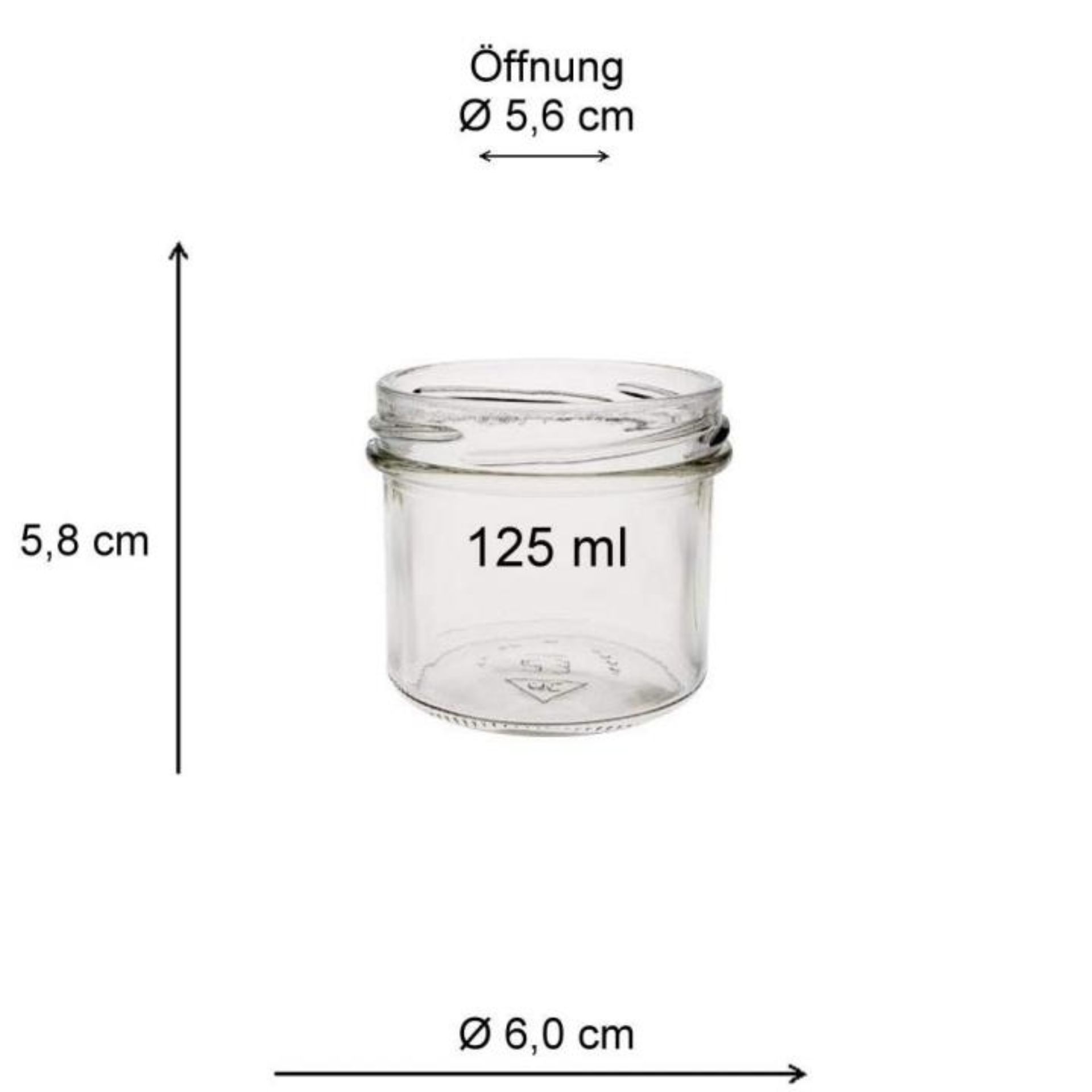Einmachglas 125 ml Sturzglas mit Deckel in verschiedenen Farben - Ideal für Konservierung und Aufbewahrung von Lebensmitteln, stilvolles und praktisches Design