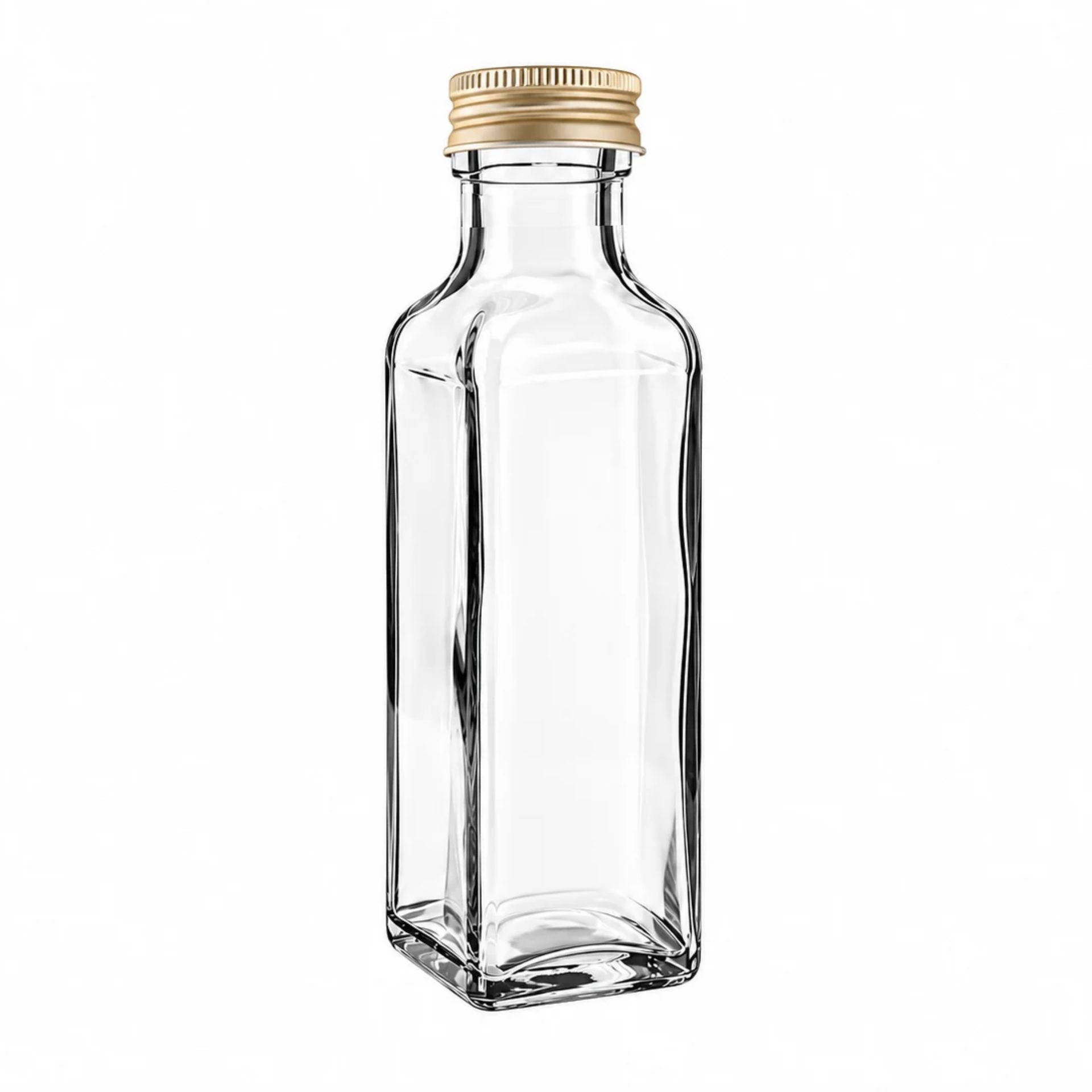 Glasflasche   100 ml eckig Marasca klar
