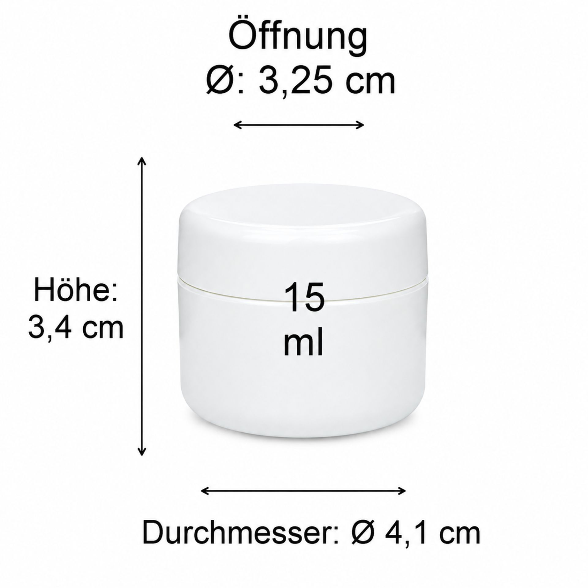 Produktfoto eines transparenten Glasbehälters mit flachem Boden, geeignet für die Lagerung von Flüssigkeiten oder Lebensmitteln. Das Bild zeigt die Abmessungen des Glasbehälters, um potenziellen Käufern ein besseres Verständnis für die Größe zu geben. Ide