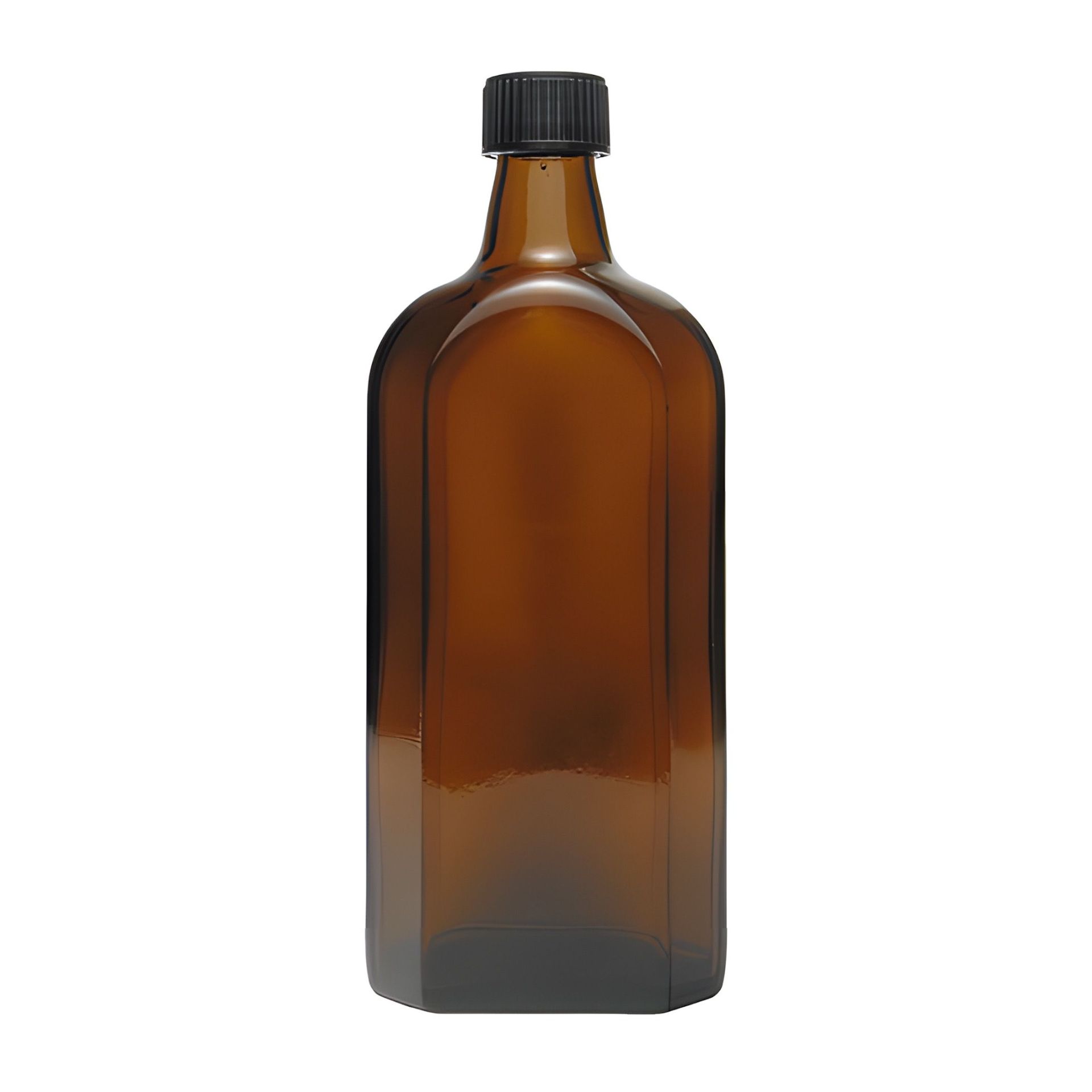 Apothekerflasche  500 ml Meplatflasche braun mit Schraubverschluss