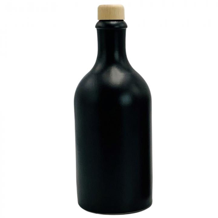 Ölflasche 500 ml schwarz mit Ausgiesser 