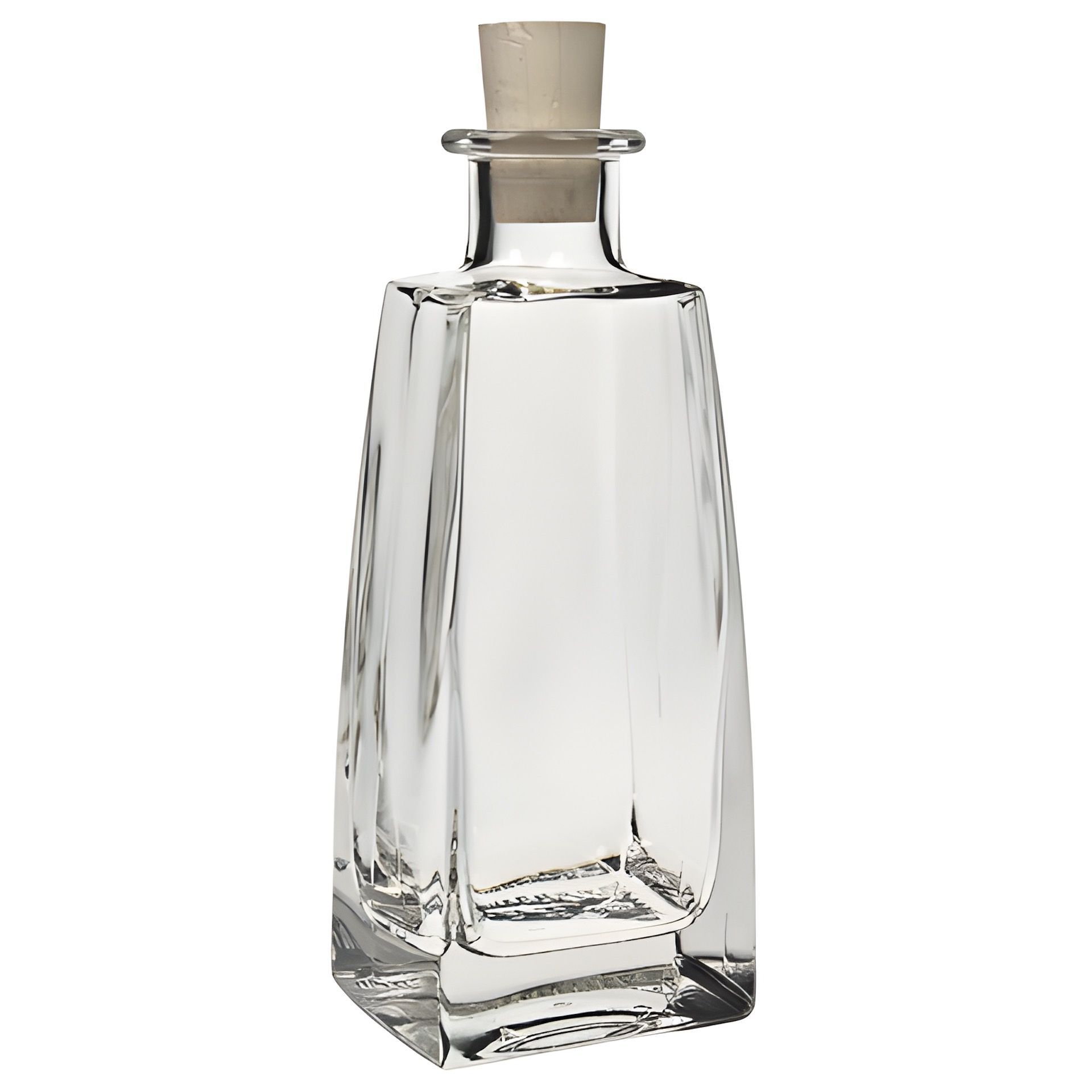 Glasflasche  200 ml viereckig mit Korken
