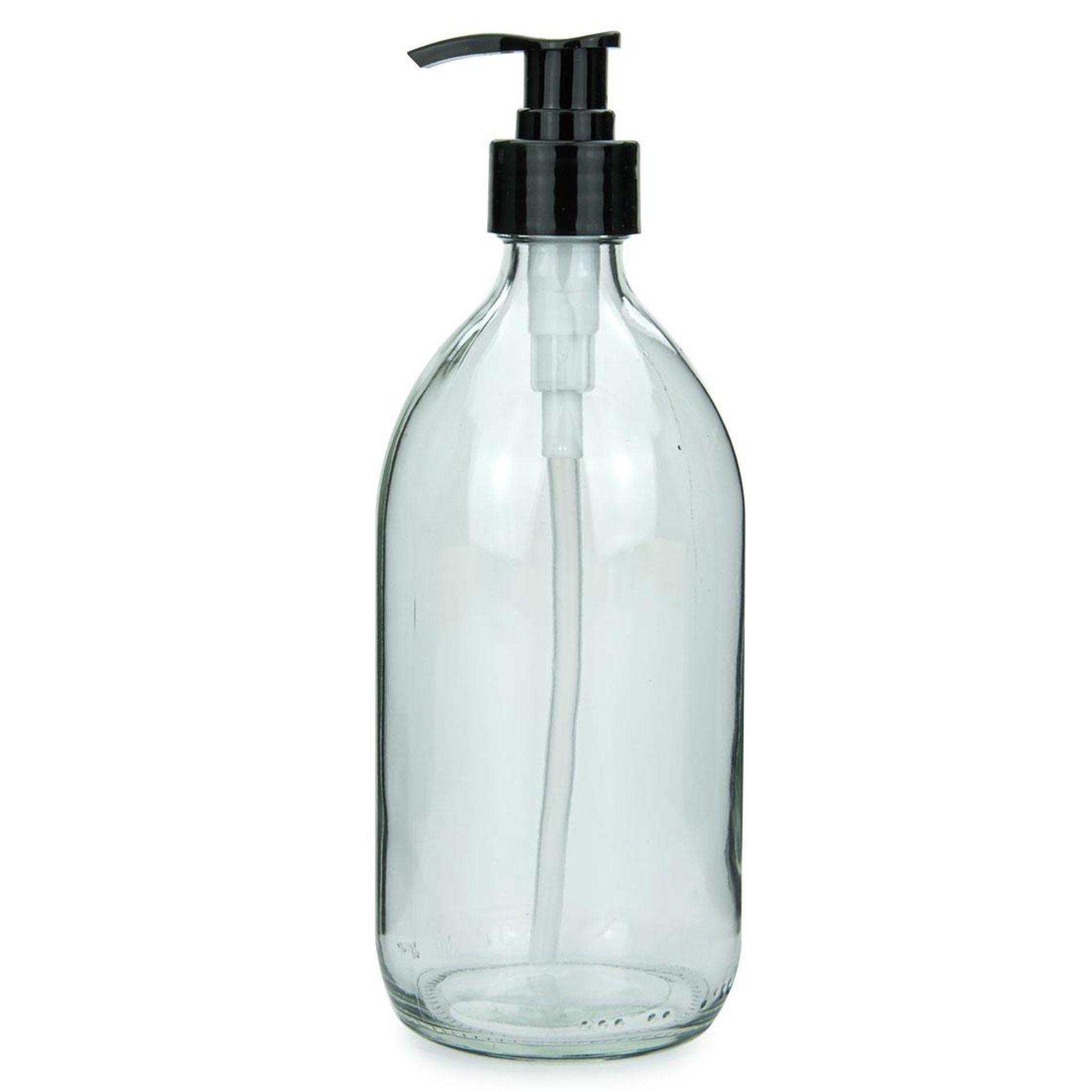 Glasflasche mit Twist-off-Deckel für Getränke – Klare, umweltfreundliche Verpackung Zwei leere, durchsichtige Einmachgläser mit Deckel stehen nebeneinander auf weißem Hintergrund; sie haben eine zylindrische Form und unterscheiden sich leicht in der Größe.