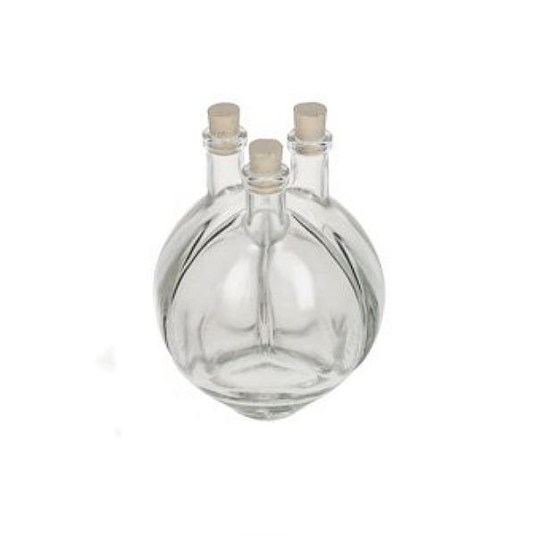 Glasflasche  200 ml Tri Kugel mit Korken