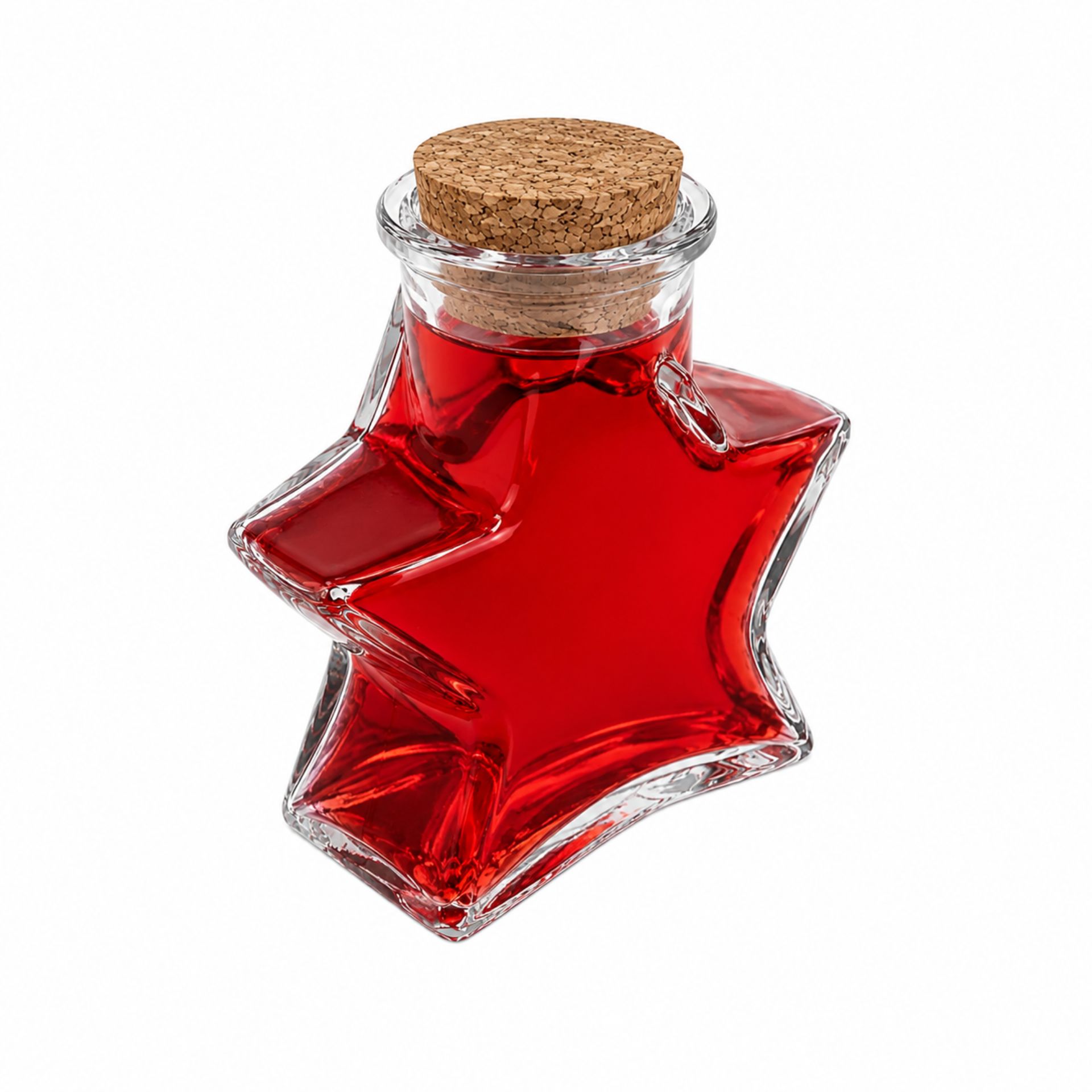 Korkenglas 140 ml in Sternform mit Korken – Ideal für Aufbewahrung und Dekoration