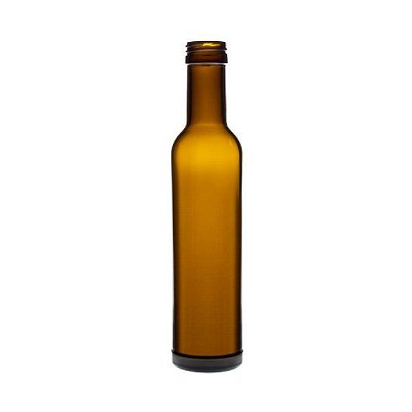 mikken Ölflasche 250 ml Flasche Braunglas bernstein antik amber rund