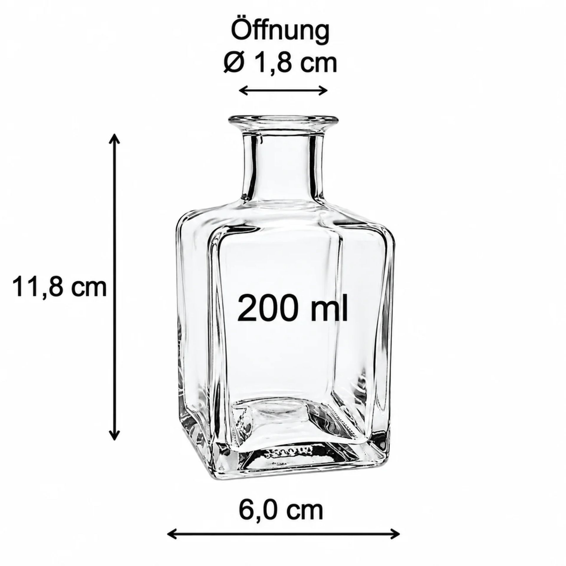 200ml Longdrink-Glasflasche mit Schraubverschluss - Ideal für Getränkeabfüllung, stilvolles und funktionelles Design. Perfekt für nachhaltige Verpackungslösungen.
