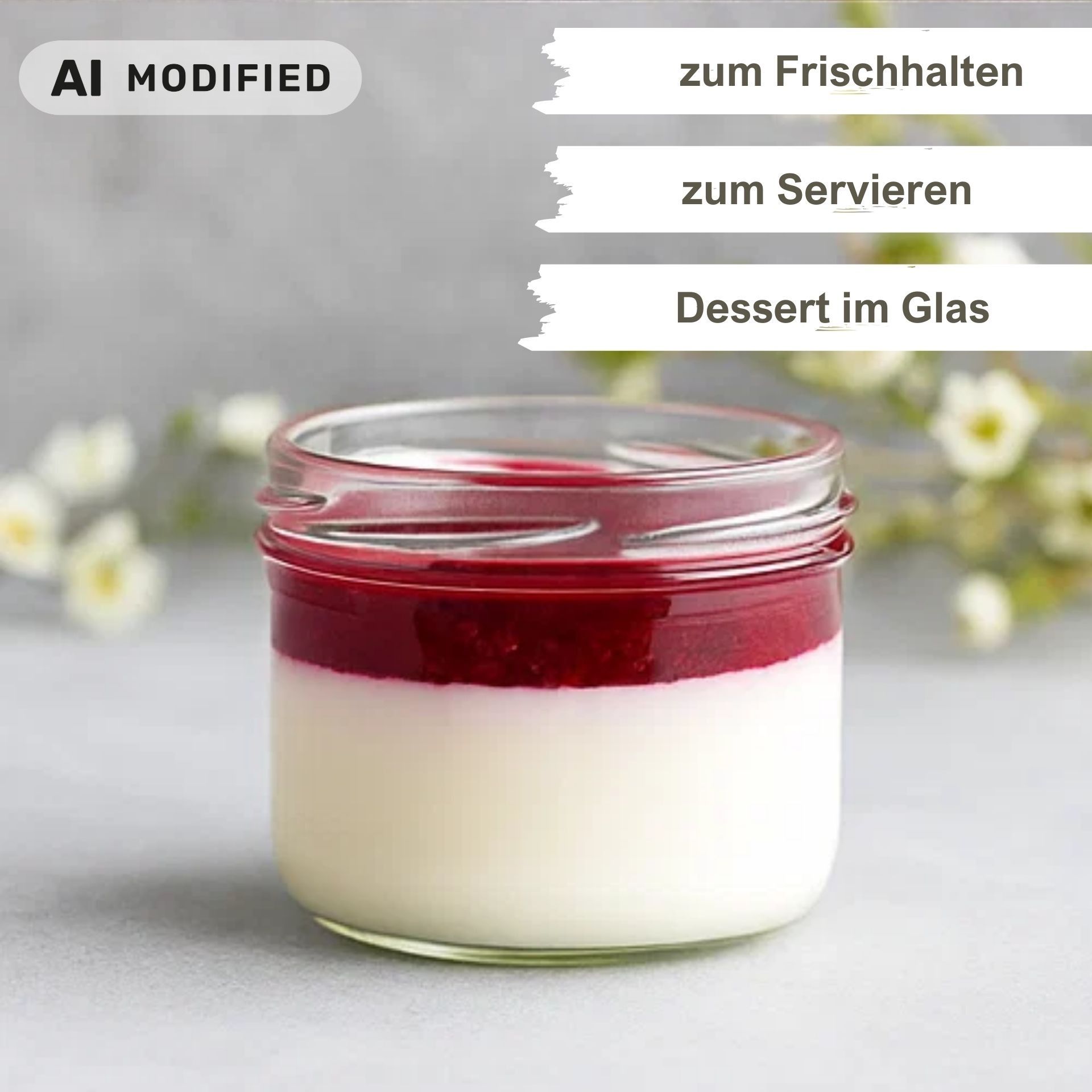 Sturzgläser 6x210 ml mit Schraubdeckel rot-weiss kariert