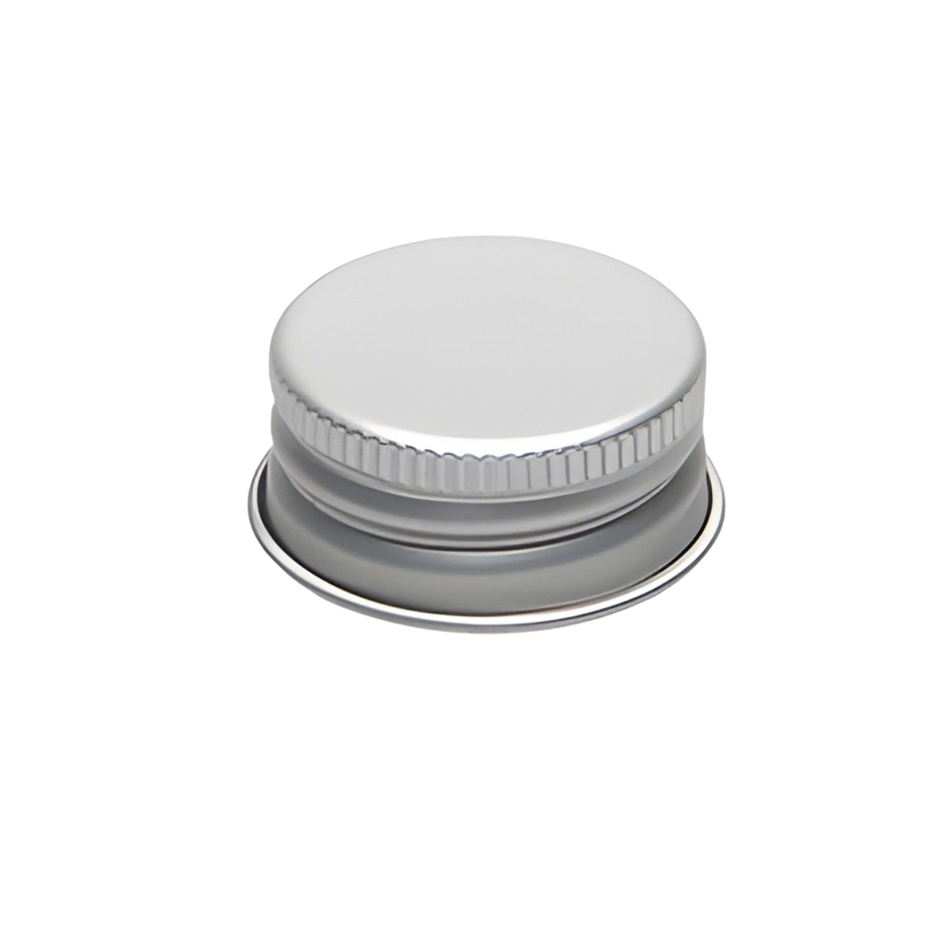 Schraubverschluss Deckel PP 28 mit Rollrand Silber Aluminium