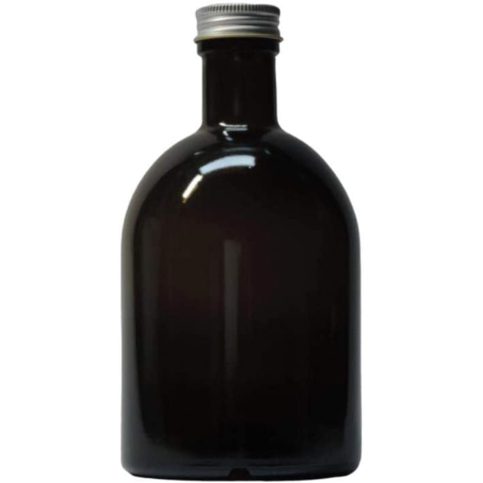 Glasflasche 500 ml rund braun