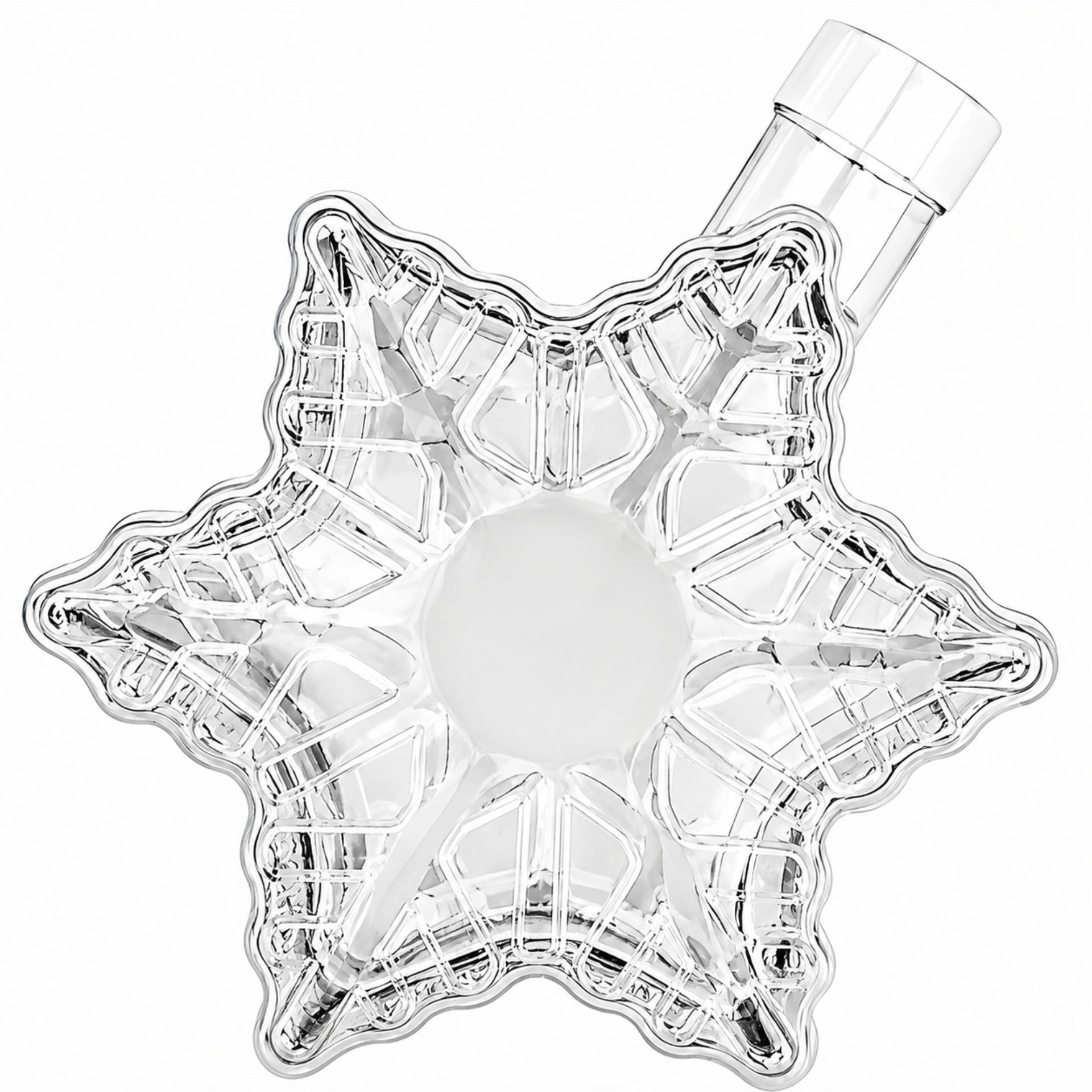 Glasflasche  200 ml Schneeflocke