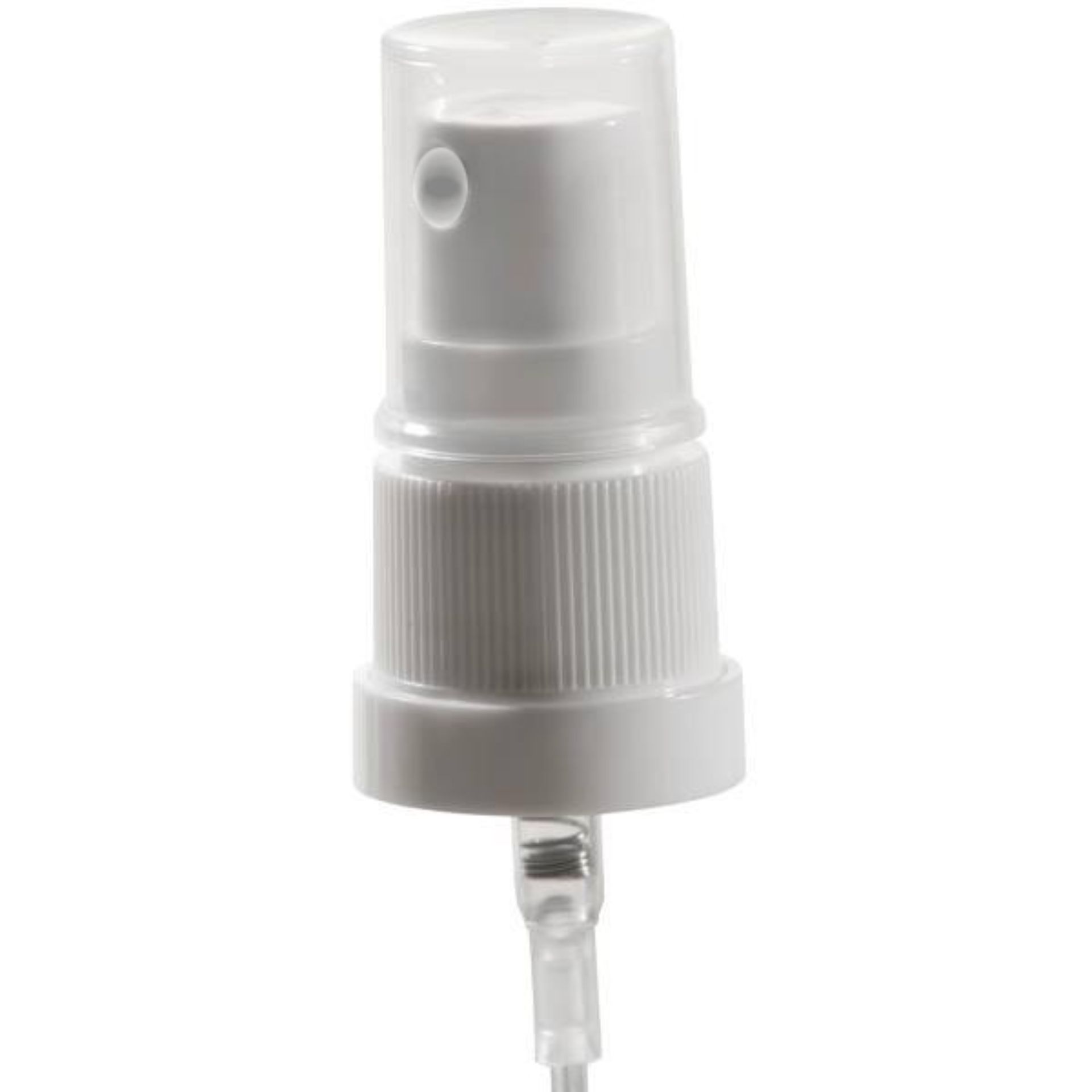 Fingerzerstäuber Sprüher in Weiß – Bild zeigt einen weißen Fingerzerstäuberaufsatz für Flaschen, ideal zum feinen Versprühen von Flüssigkeiten, mit einem klaren Strahl für präzise Anwendung. Perfekt für Kosmetik- oder Haushaltsanwendungen.