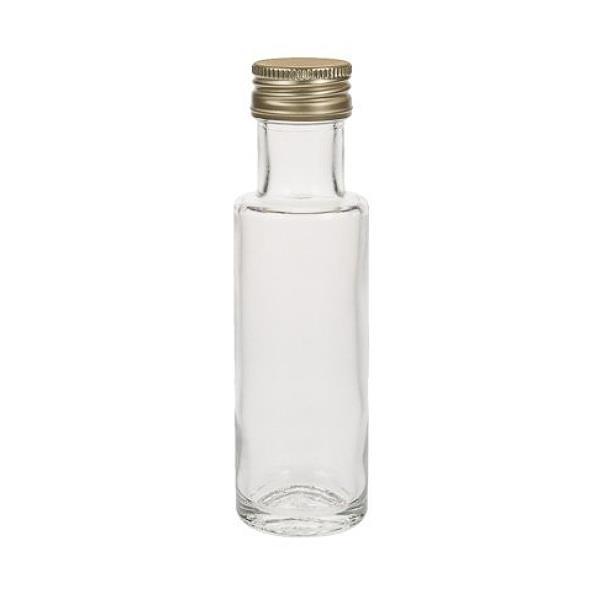 Glasflasche Likörflasche rund 100 ml gerade Form 
