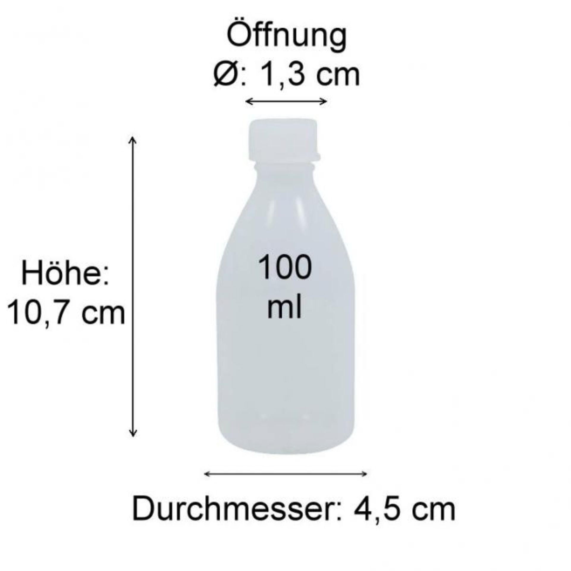 Maßzeichnung VI9100KH100 - Technische Skizze mit detaillierten Abmessungen für Glasflaschen und Behälter von Flaschen Glaeser und Dosen