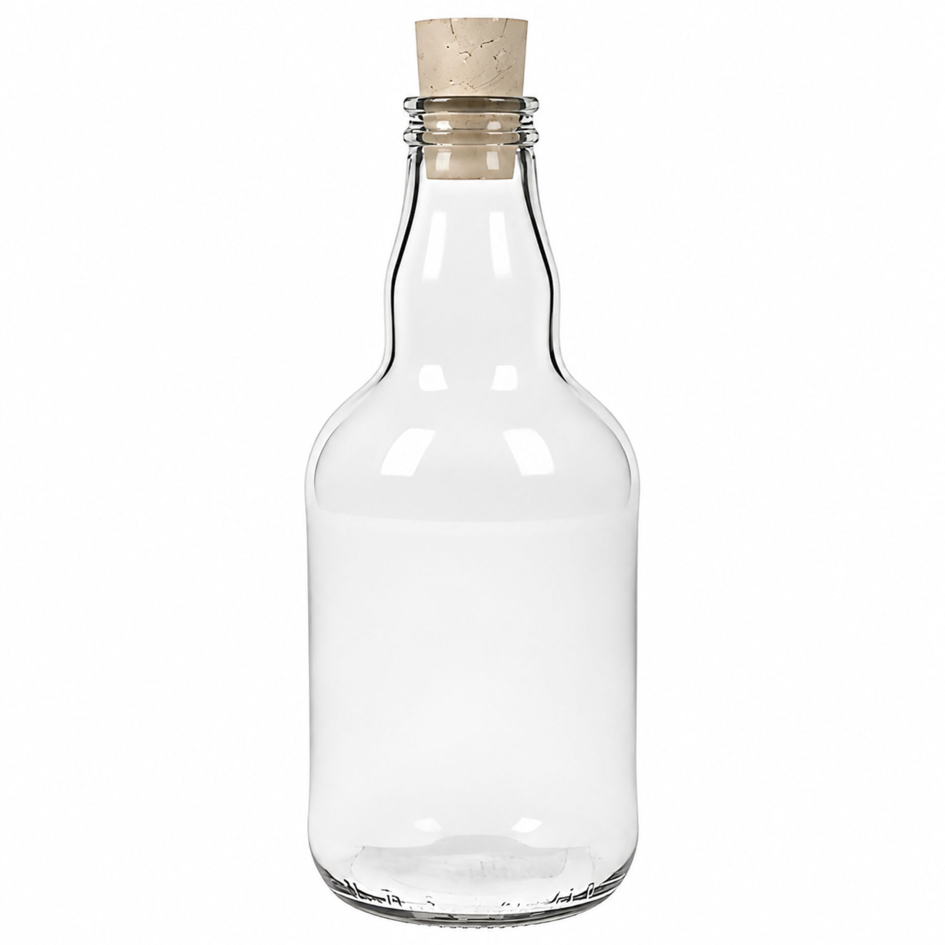 Glasflasche  400 ml Kropfhals mit Korken