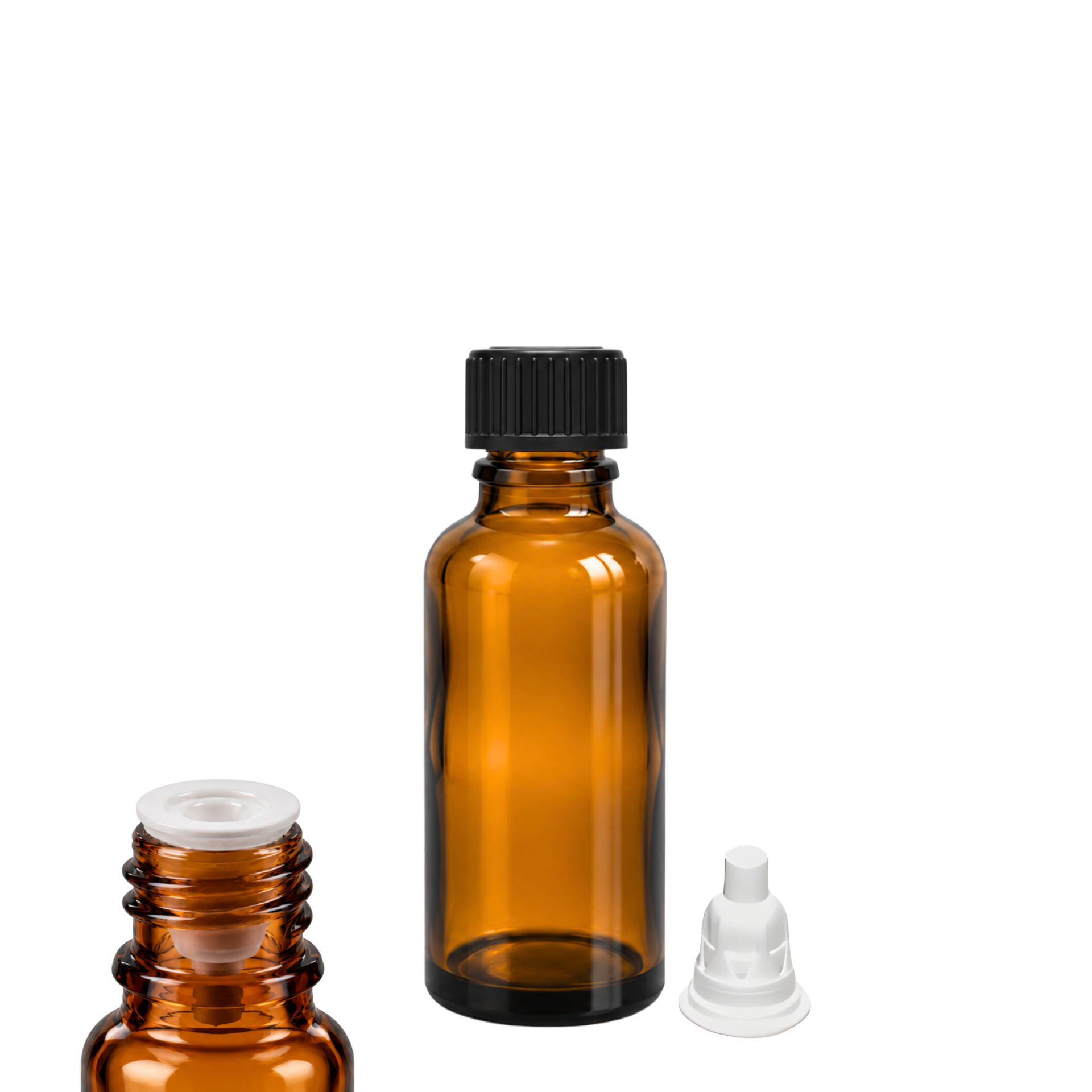 Tropfflasche   30 ml braun Glas Dosierflasche