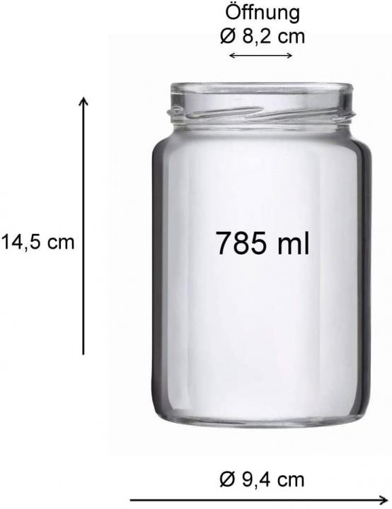 785 ml Vorratsglas mit Schraubverschluss luftdicht