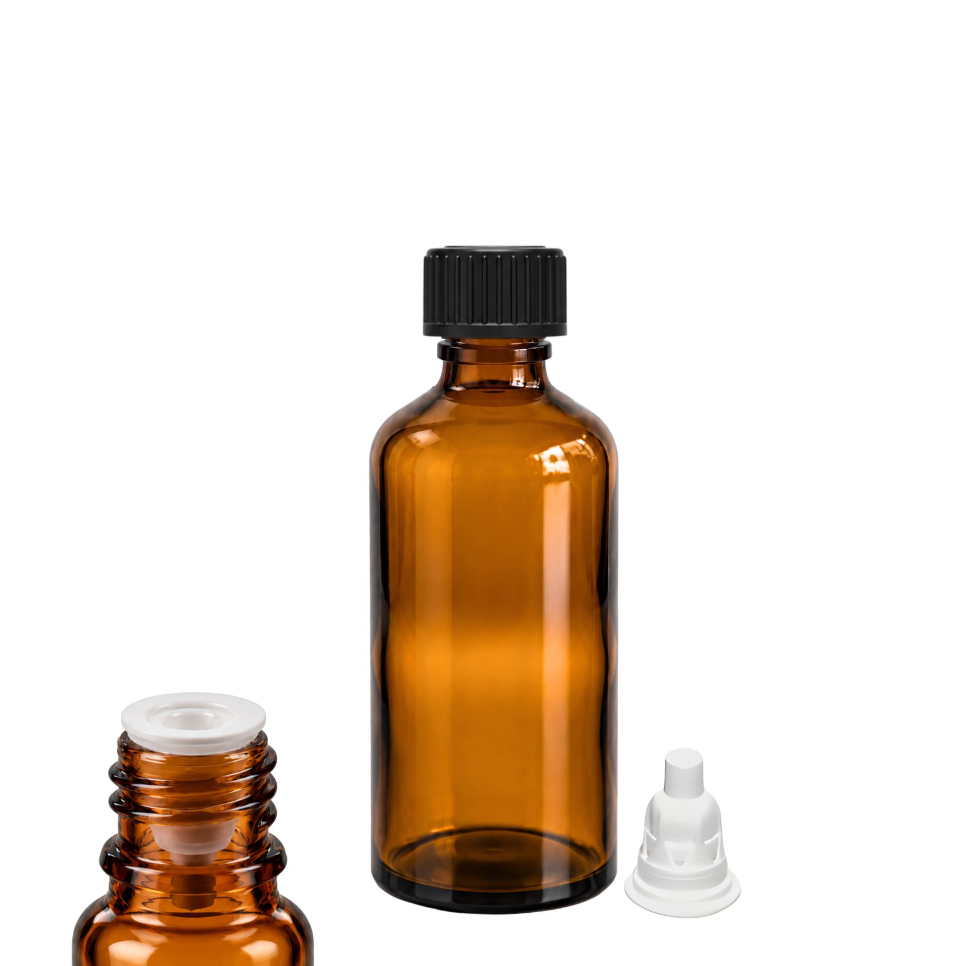 Tropfflasche   50 ml braun Glas  Dosierflasche