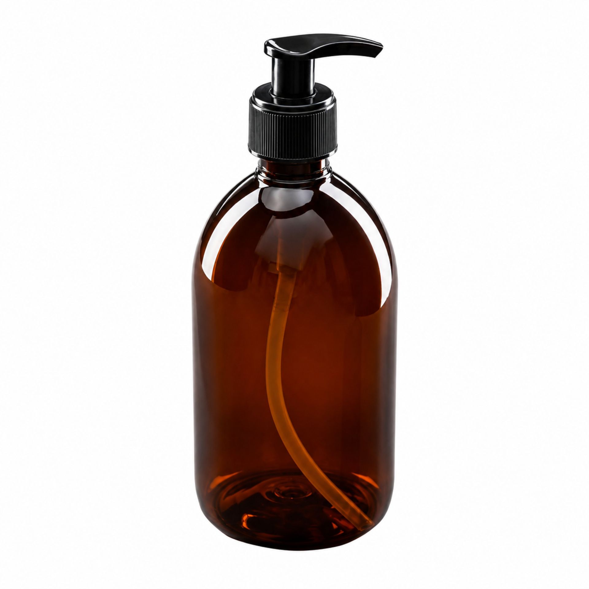 Seifenspender aus PET, 250 ml, in Schwarz, mit BPA-freiem Lotionspender und schwarzer Pumpe