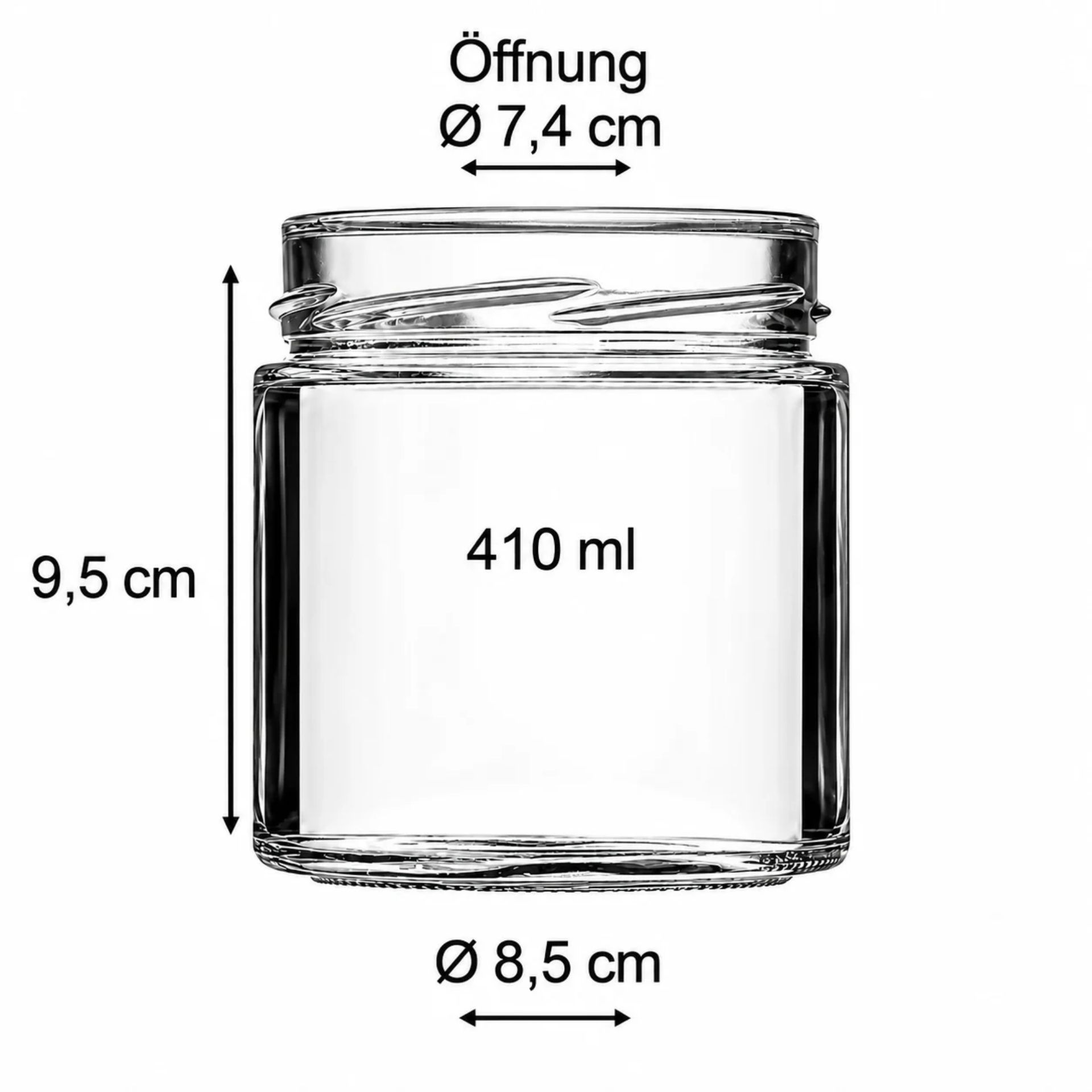 mikken ART Glasdose  410 ml mit Deckel Blueseal PVC-frei