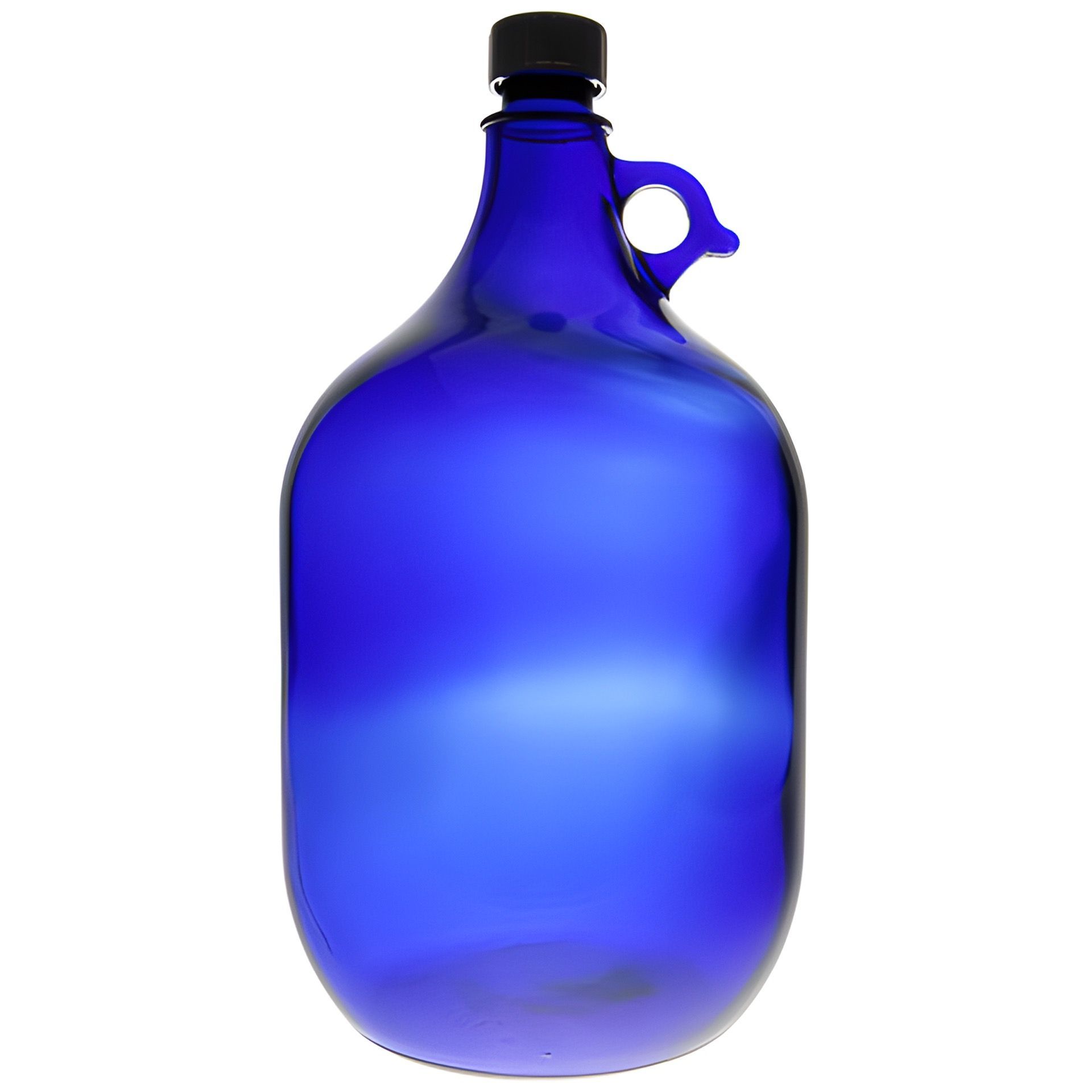 Glasflasche Gallone 5000 ml Henkelflasche blau