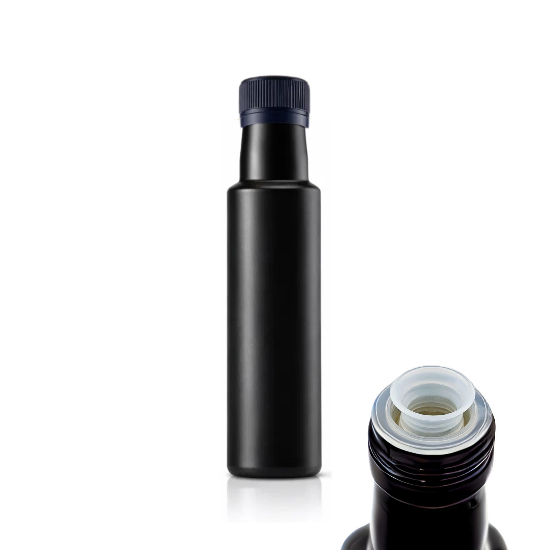 mikken Ölflasche Glasflasche matt schwarz, 100 ml