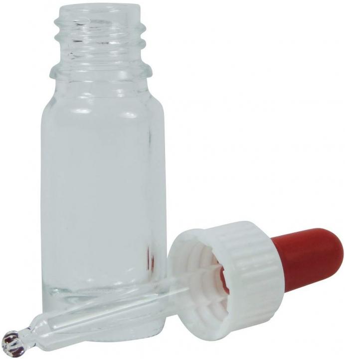 10 ml Apothekerflasche mit Pipette Klarglas 