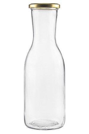 Saftflasche 1 Liter mit weiter Öffnung und Schraubverschluss 
