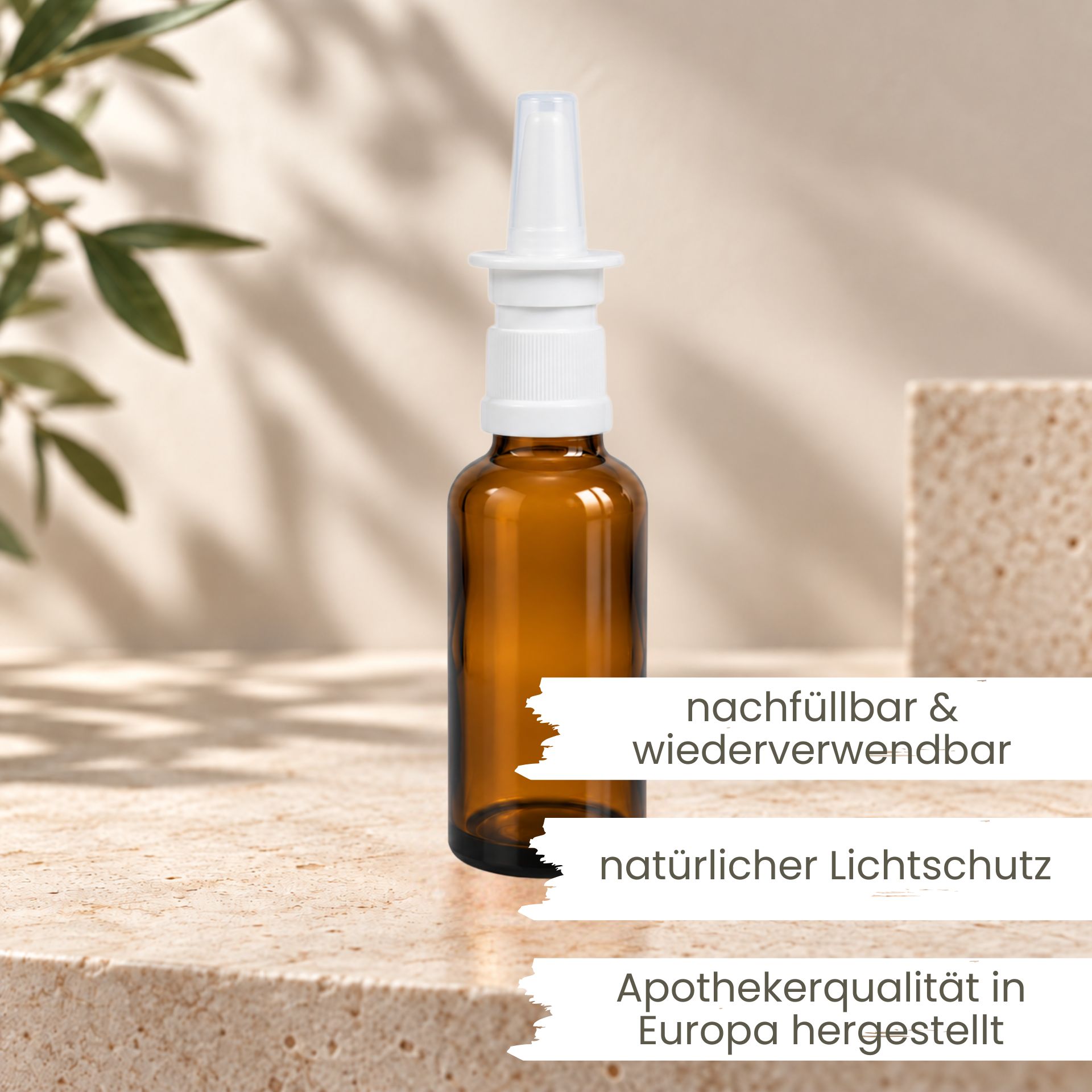 Sprühflasche    30 ml braun Nasensprayflasche